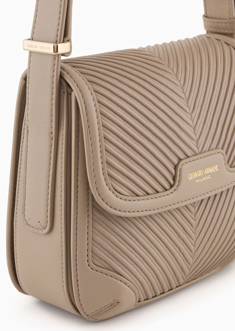 Pleated nappa-leather la Prima bag 5