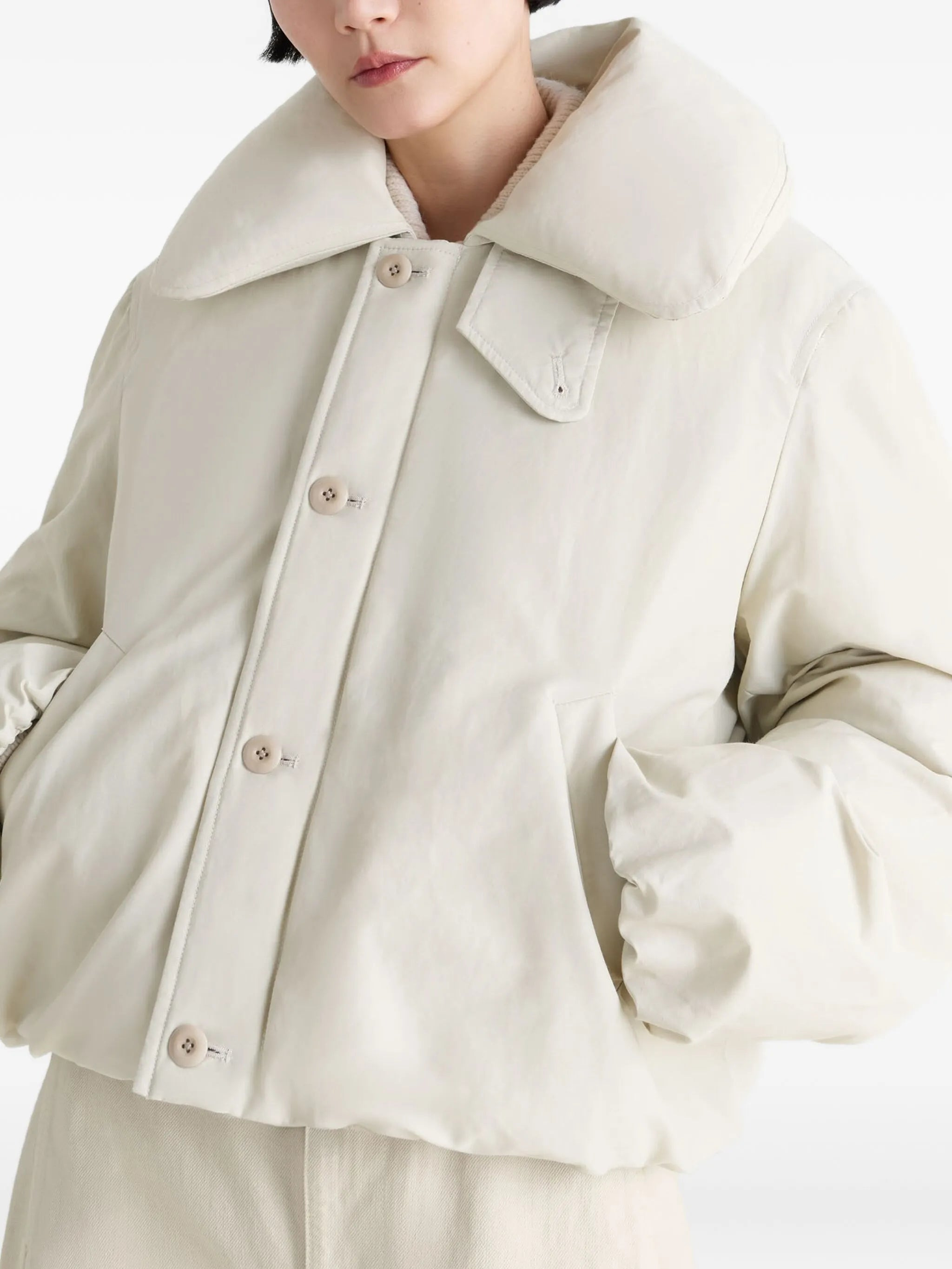bubble-collar puffer jacket - 3