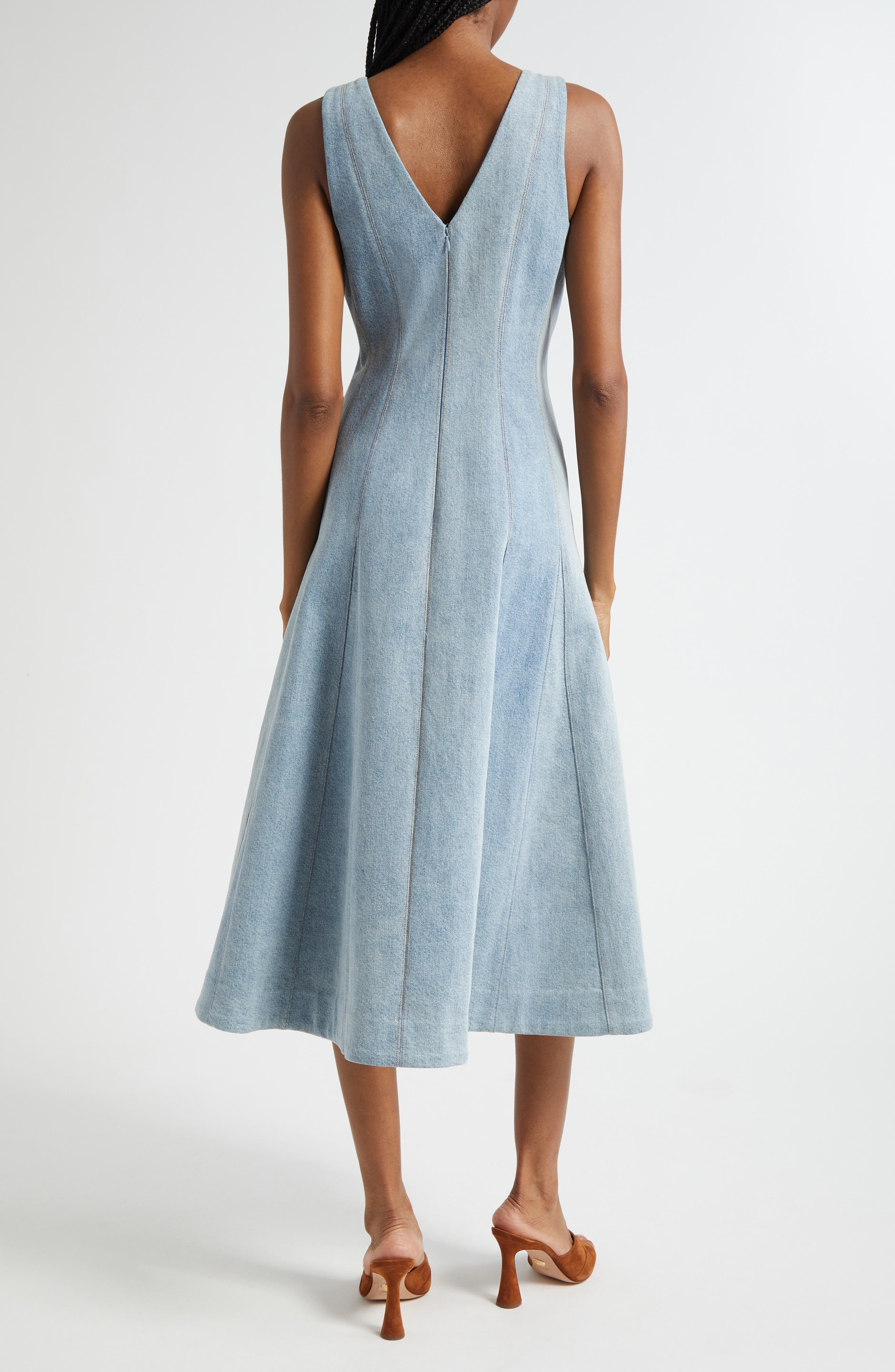 Veronica Beard Lou A-Line Denim Dress in Blue Mirage at Nordstrom - 2