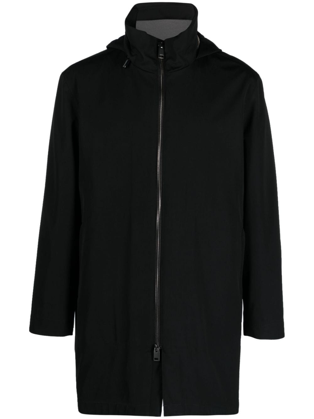 hooded cashmere-blend parka coat - 1