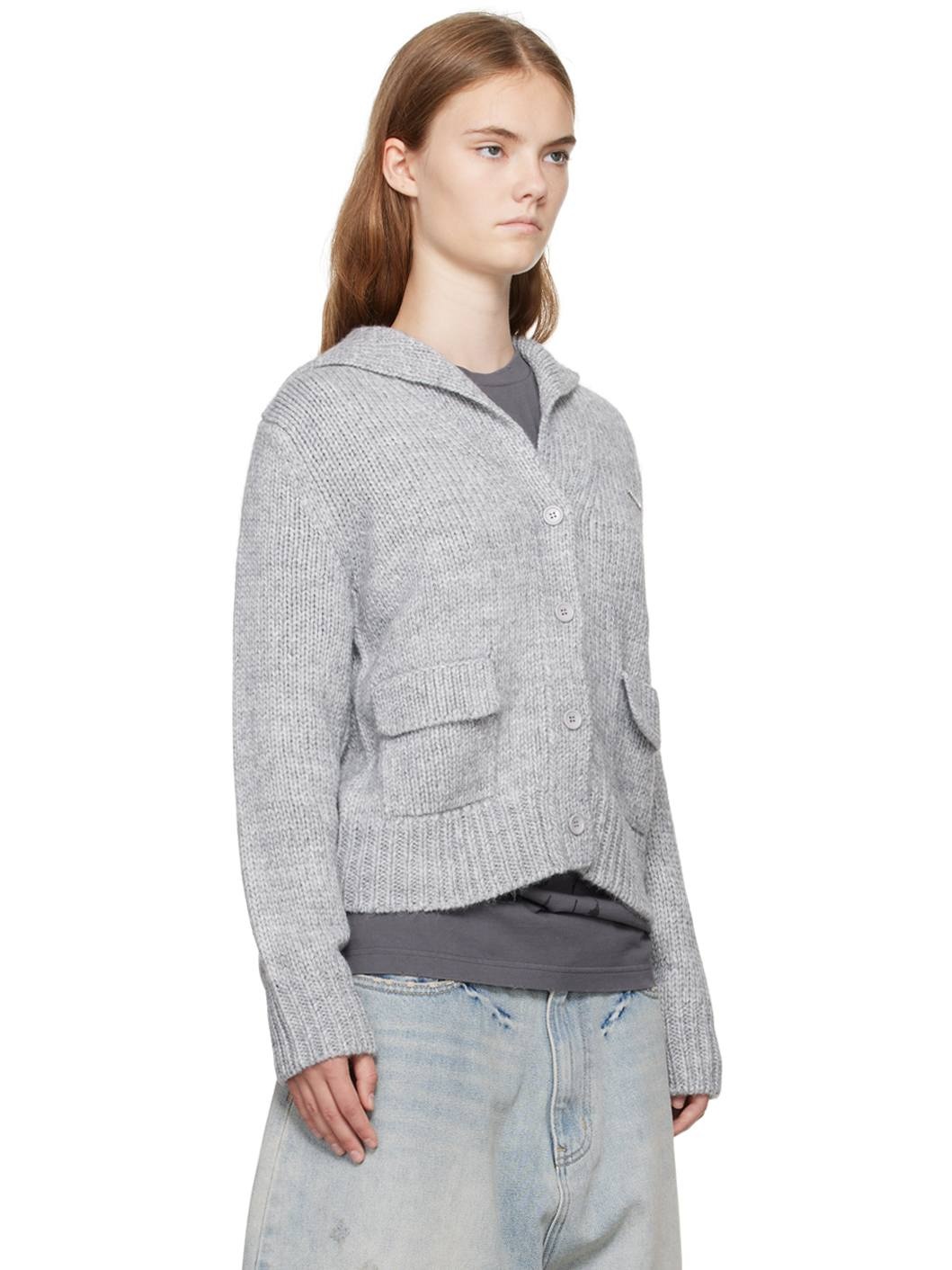 Gray Sailor Cardigan - 2