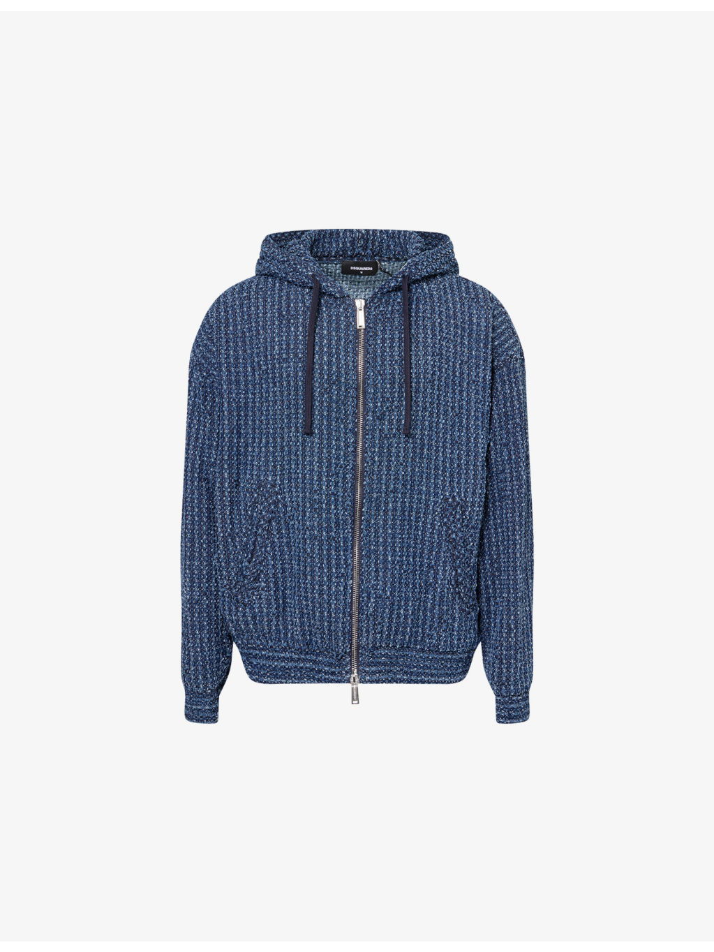 Hooded Long-Sleeve Denim Hoody - 1