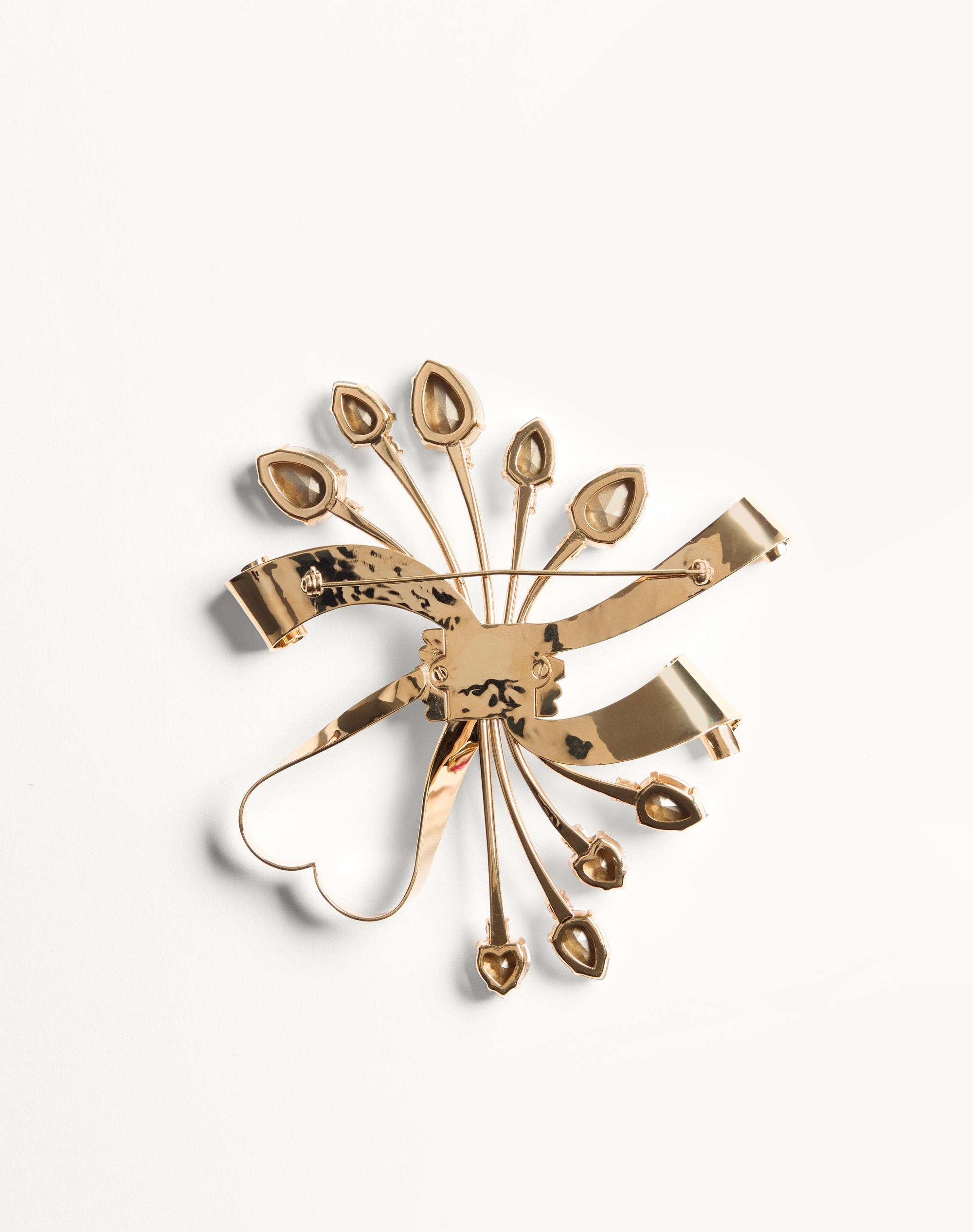 PAPIER FLORAL BROOCH IN METAL AND SWAROVSKI CRYSTALS ® - 5