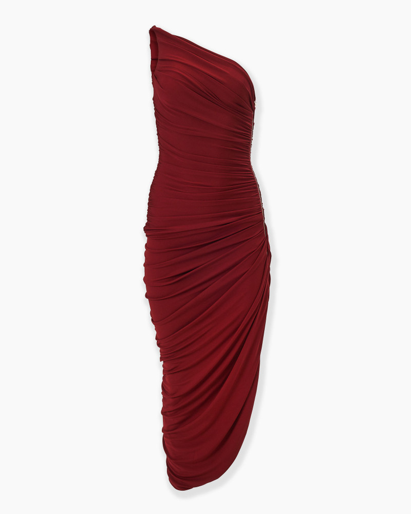Asymmetric Ruched Midi Dress 1