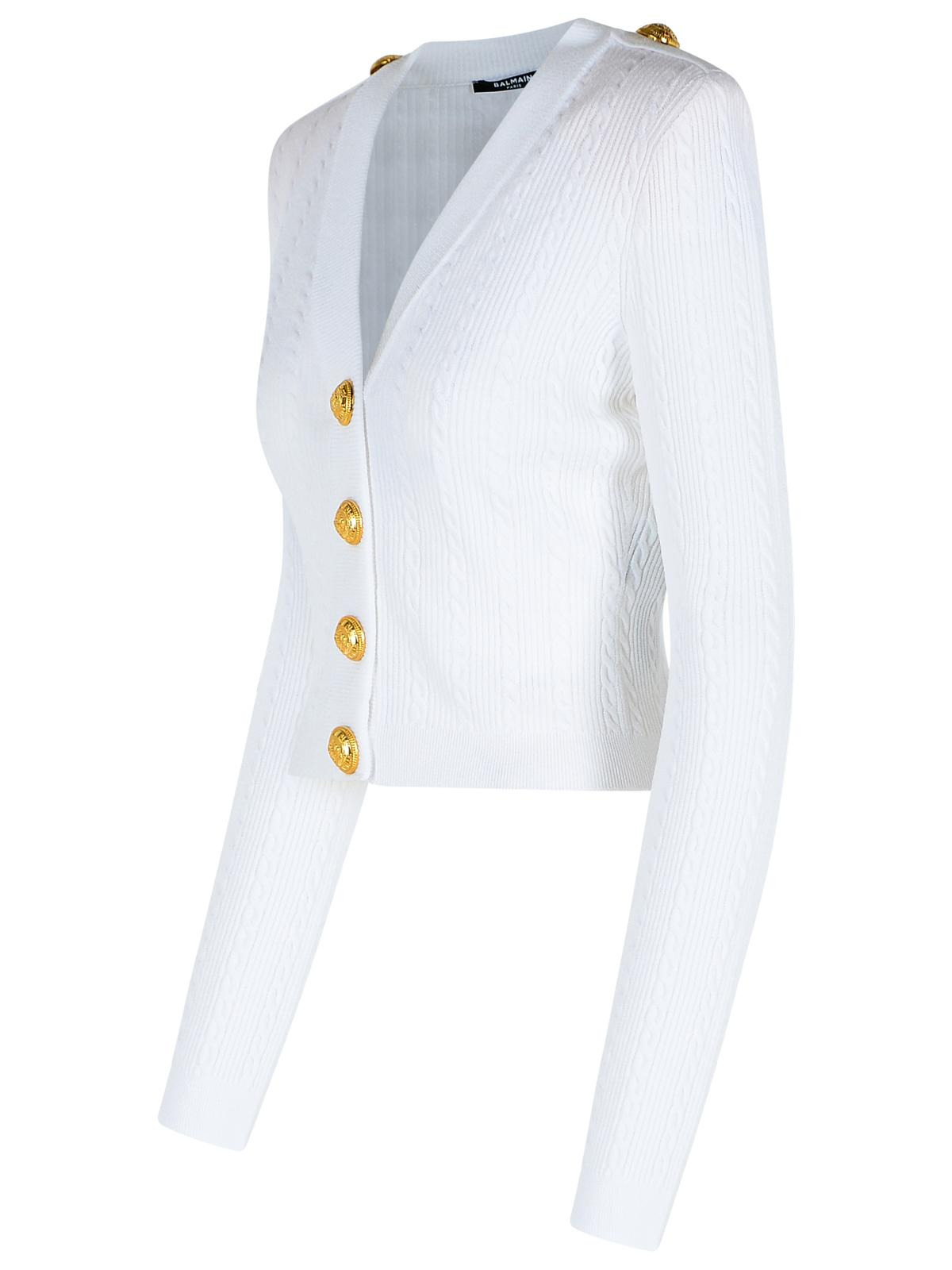 Balmain White Viscose Blend Cardigan Women - 2