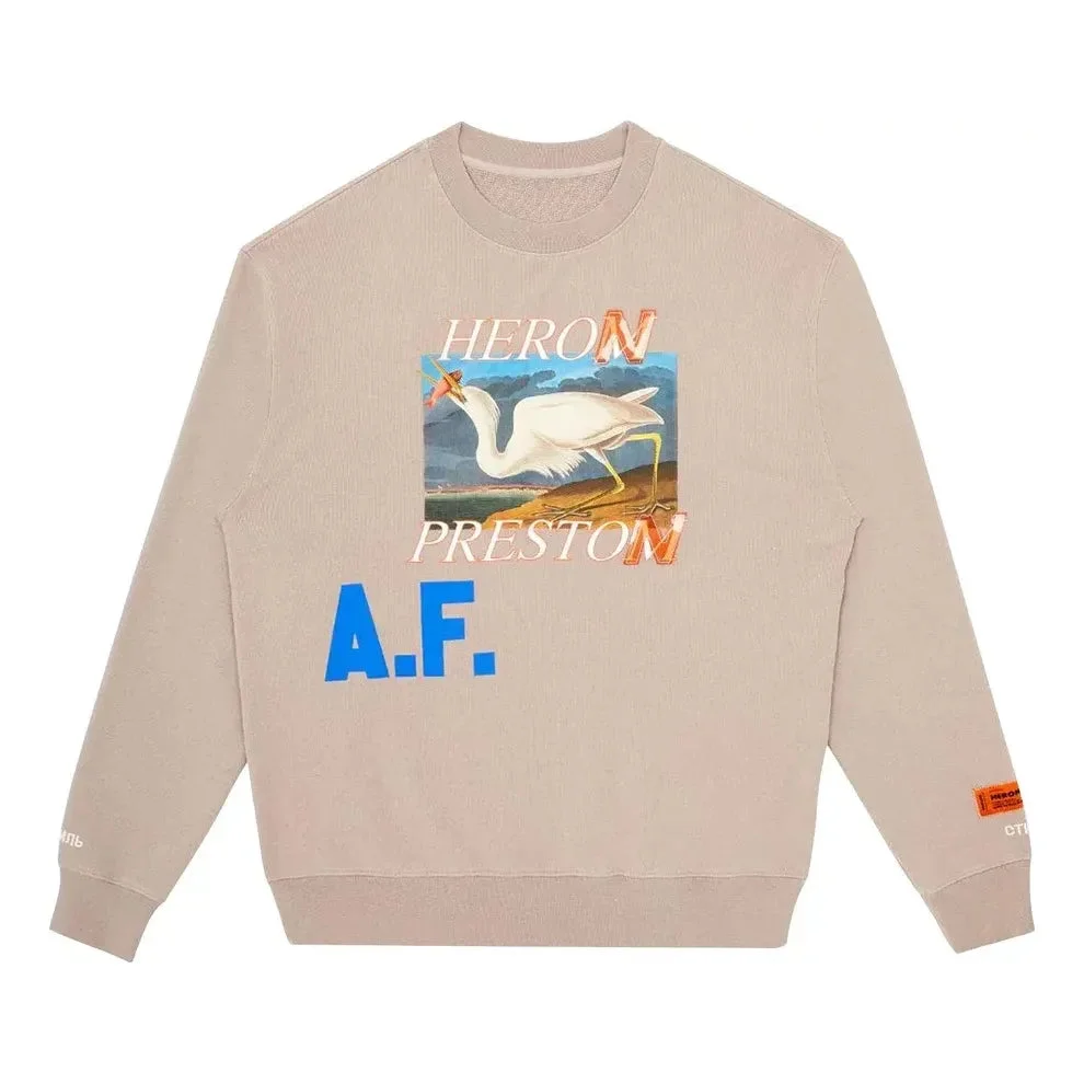 HERON PRESTON Heron Af Crew 스웨터 'Taupe' HMBA014R21JER0036145 - 1