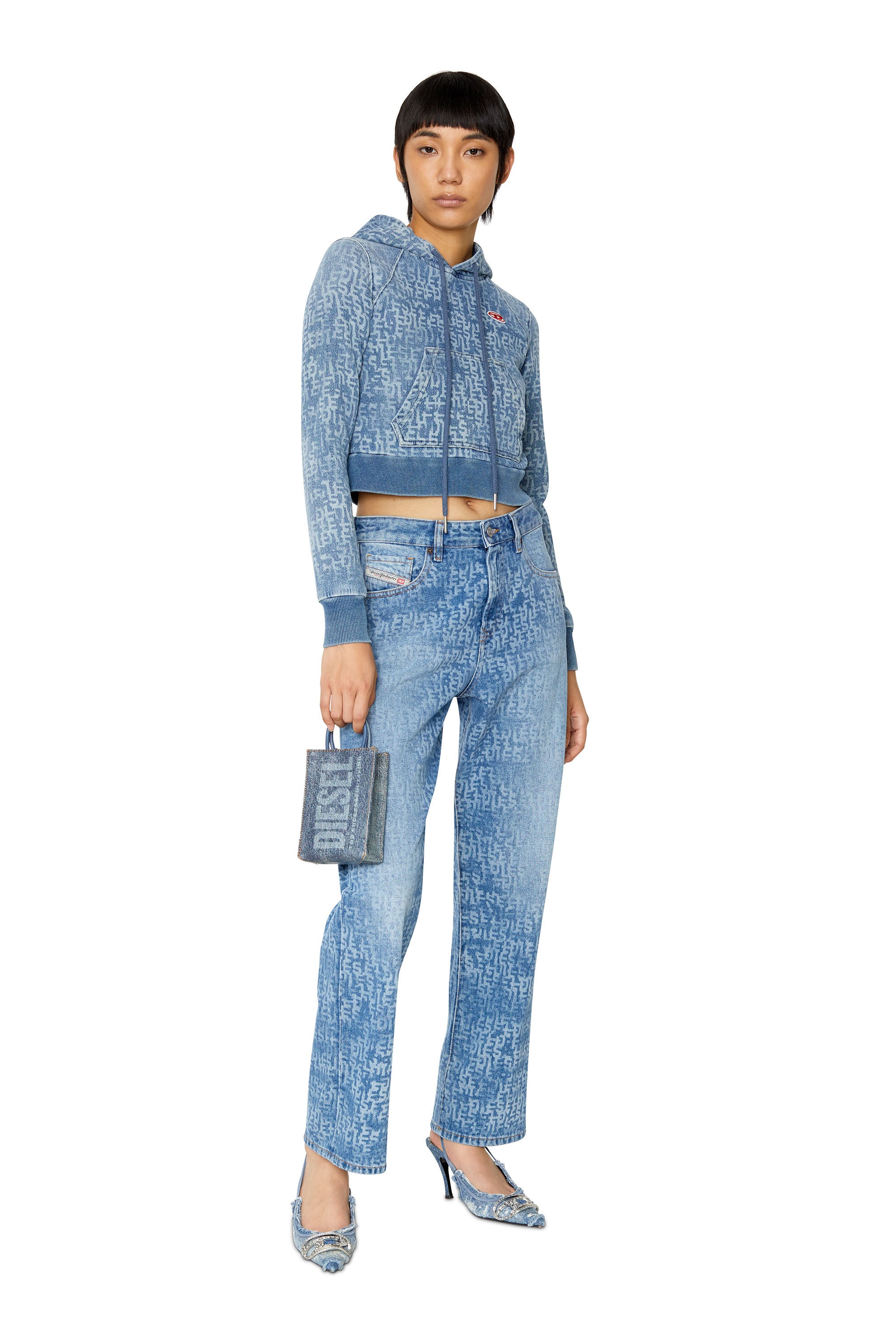 D-ANGY TRACK DENIM HOODIE - 2
