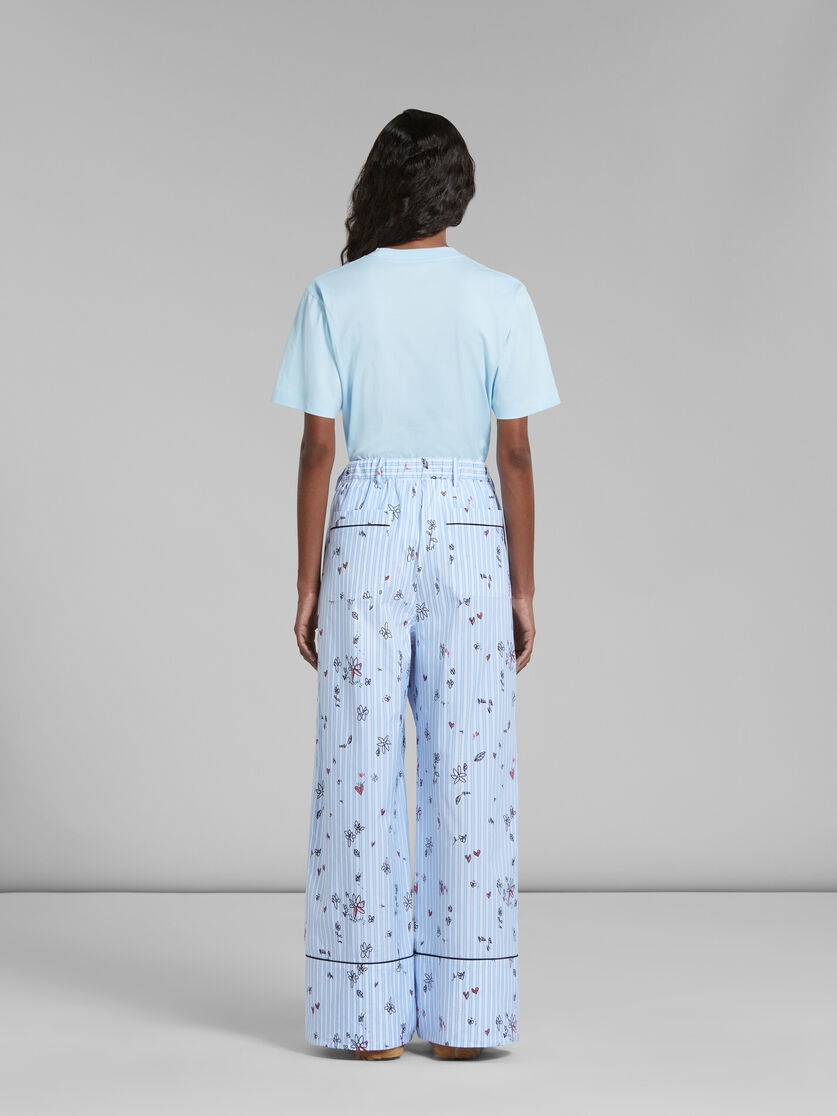 BLUE STRIPED PYJAMA TROUSERS WITH MAGIC GARDEN PRINT - 3
