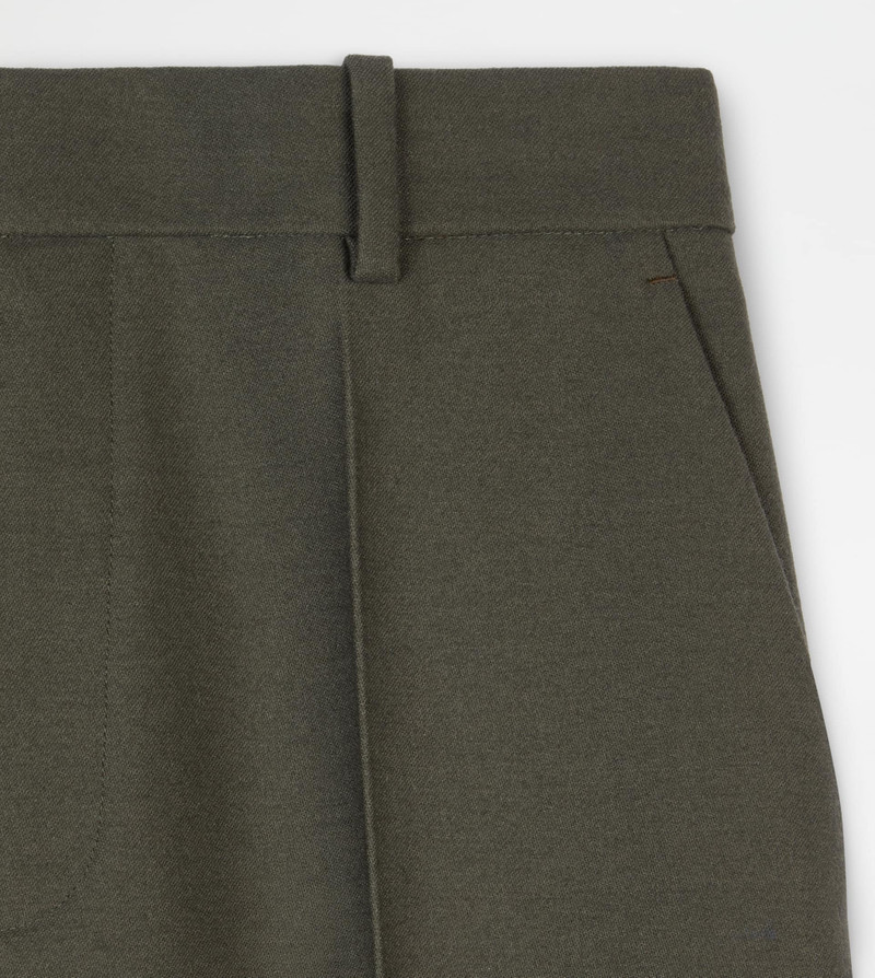 PANTS IN WOOL - GREEN 7