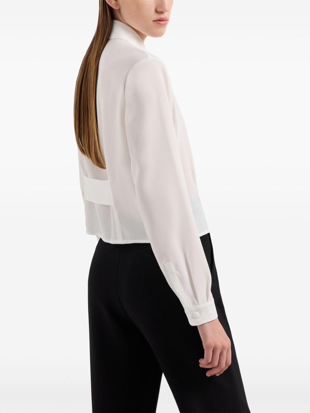 fitted-waist club-collar shirt - 3