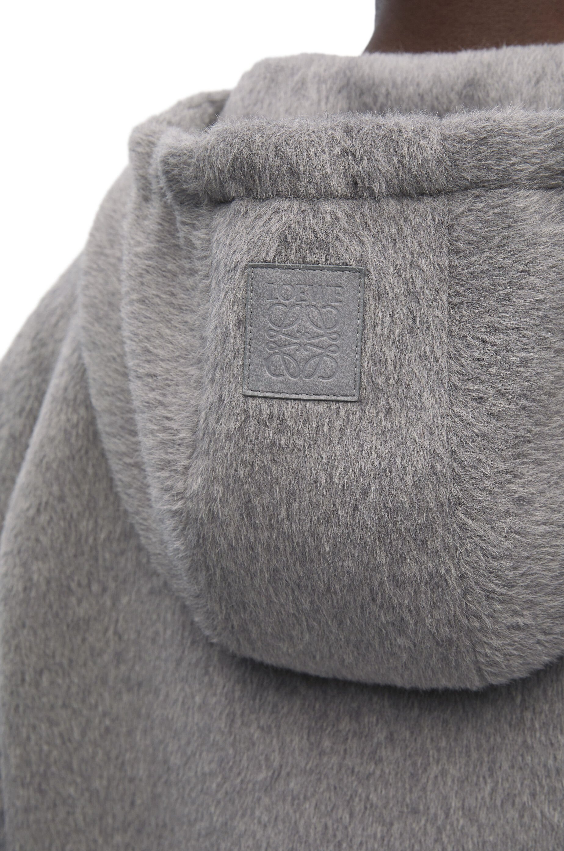 Hooded jacket in lama and wool - 5