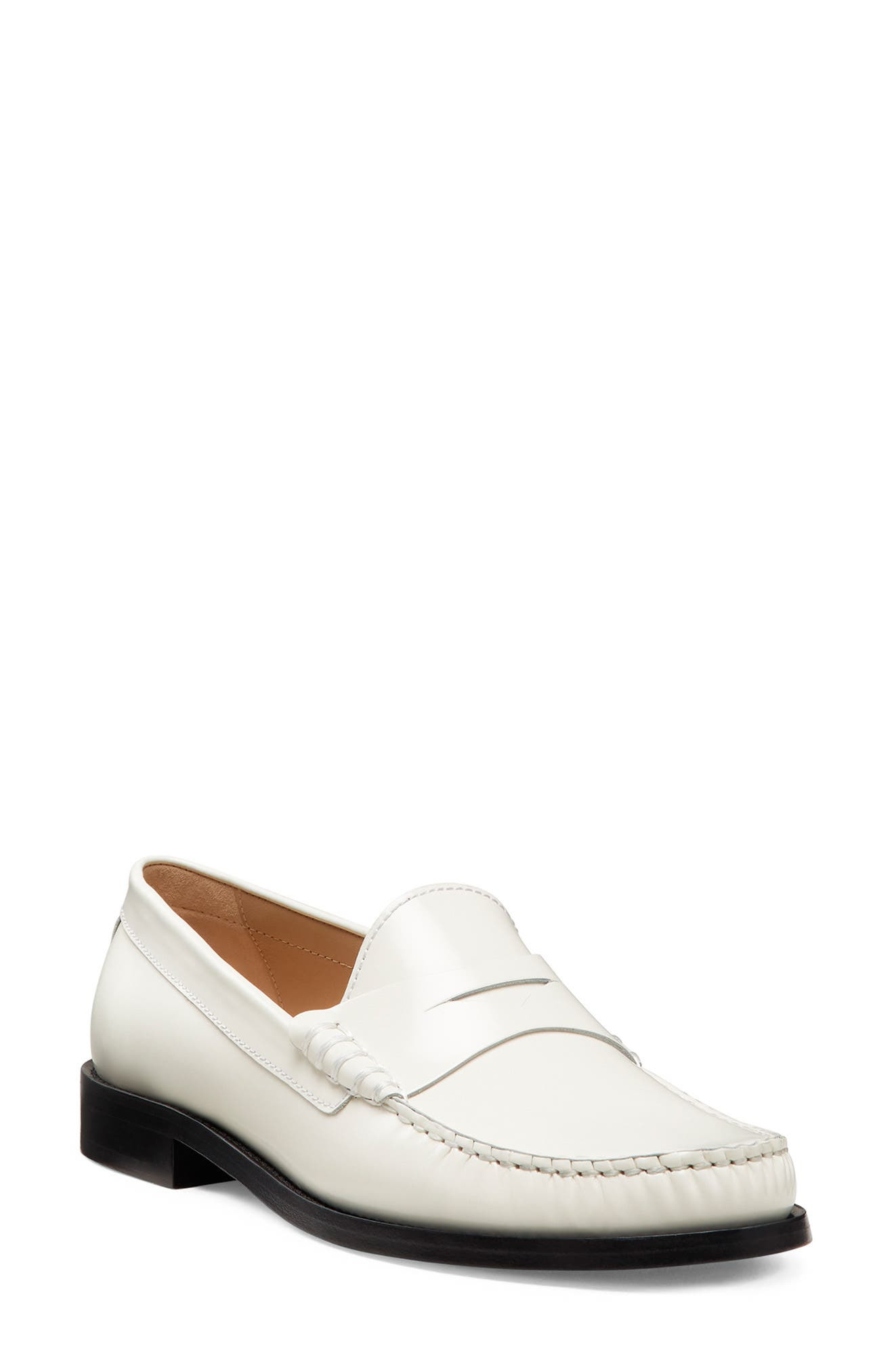Stuart Weitzman Lottie Penny Loafer in Cream at Nordstrom - 1