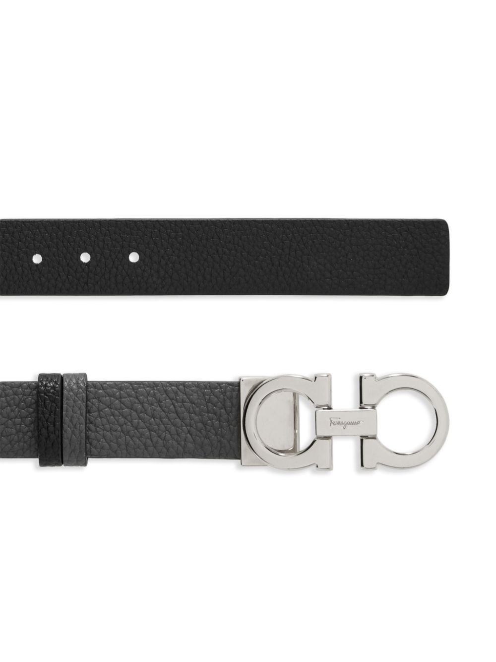 Gancini-buckle leather belt - 2