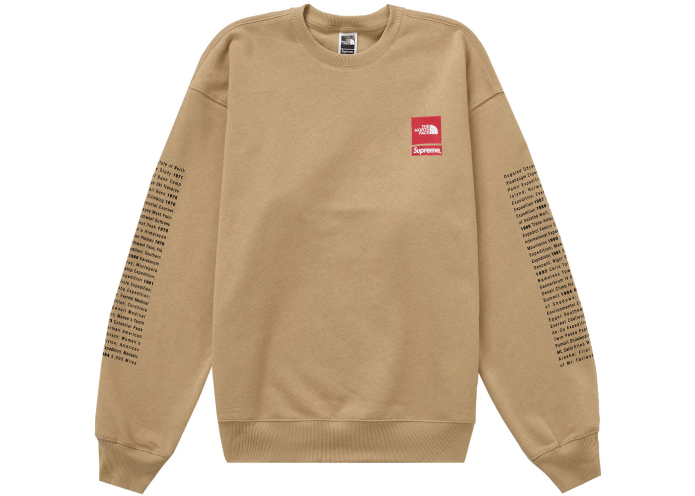 Supreme The North Face Crewneck Tan - 3
