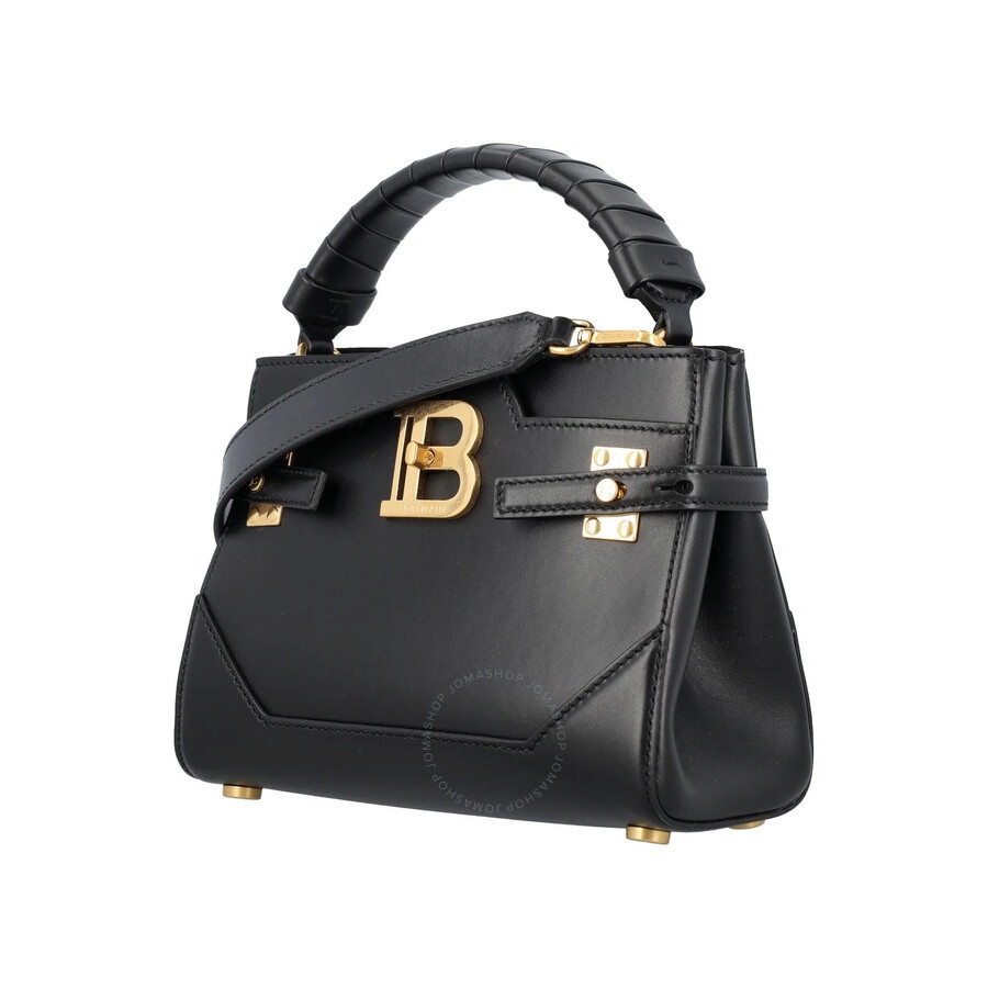 Balmain Smooth Leather B-Buzz 22 Top-Handle Bag In Black - 3