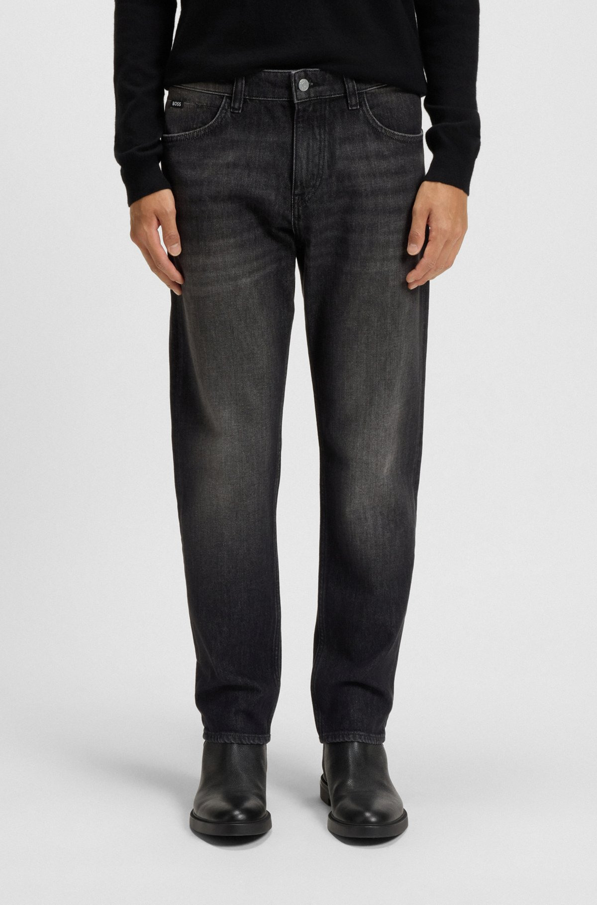 MAINE REGULAR-FIT JEANS IN BLACK MECHANICAL-STRETCH DENIM - 2