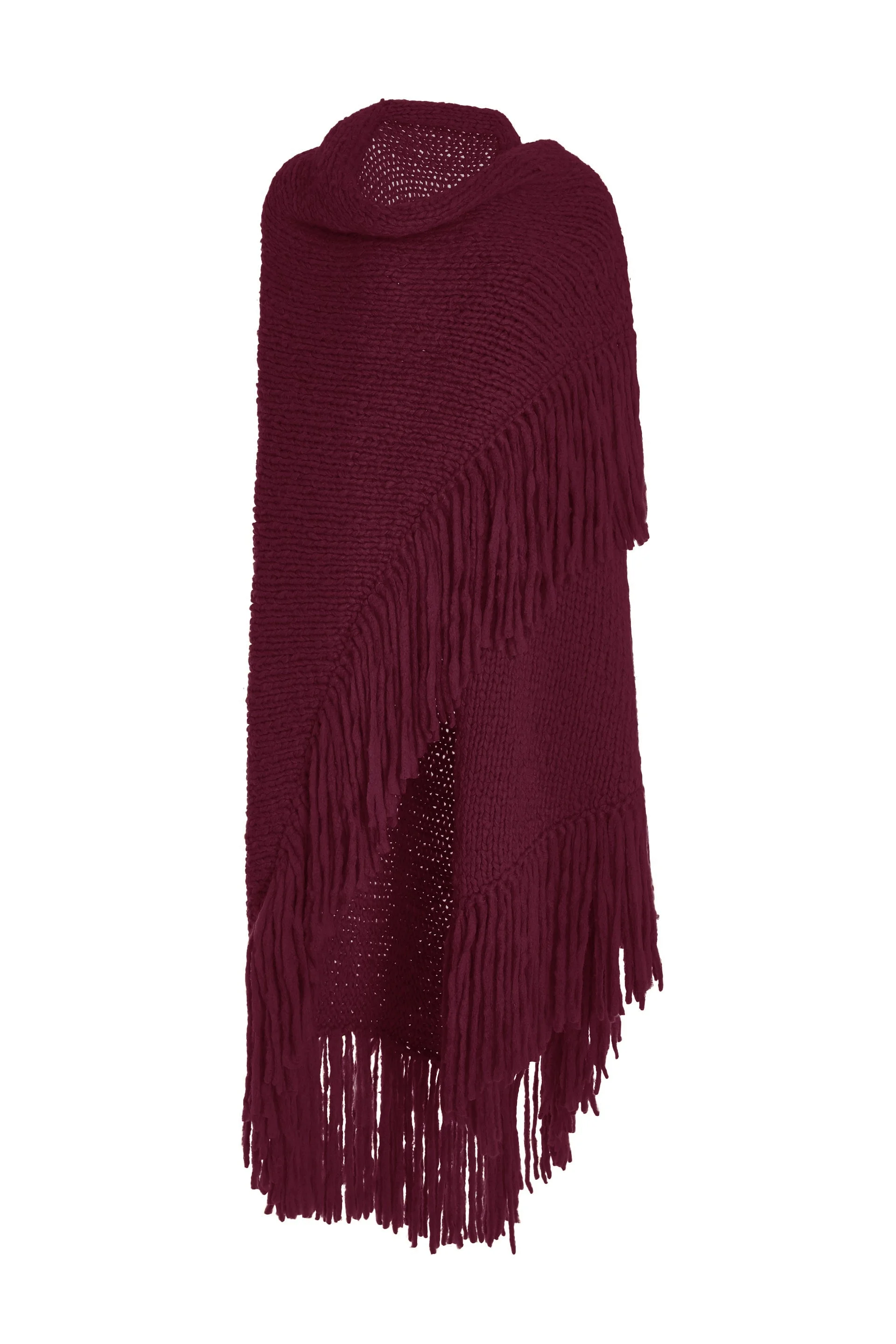 Lauren Knit Wrap in Bordeaux Welfat Cashmere - 1