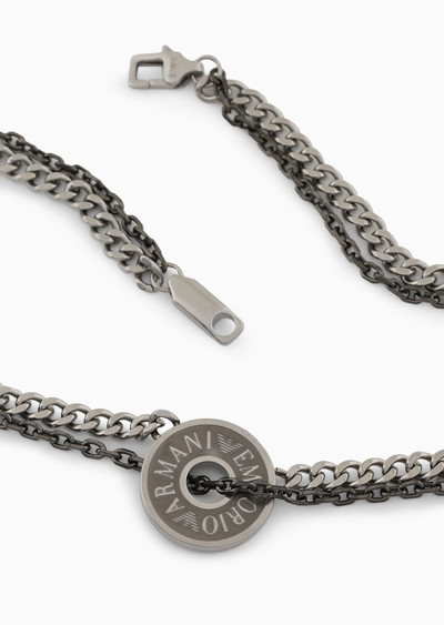 EMPORIO ARMANI Stainless Steel and IP Gun-Plating Chain Necklace outlook