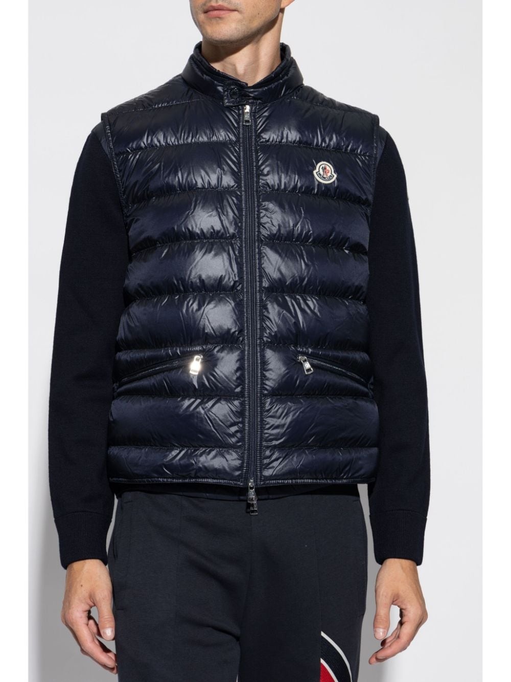 Gui logo-patch puffer gilet - 3