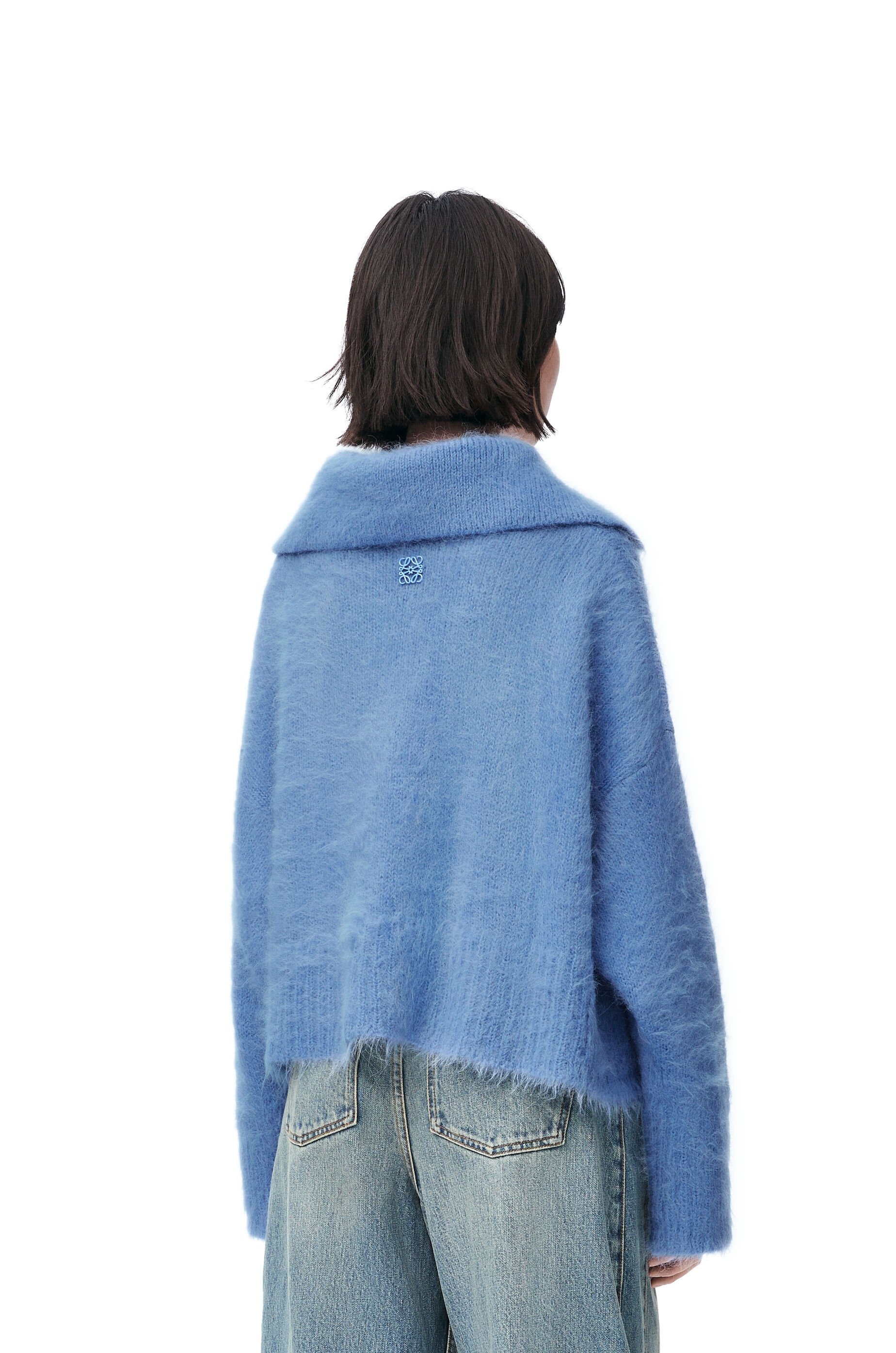 Polo sweater in alpaca and wool blend - 4