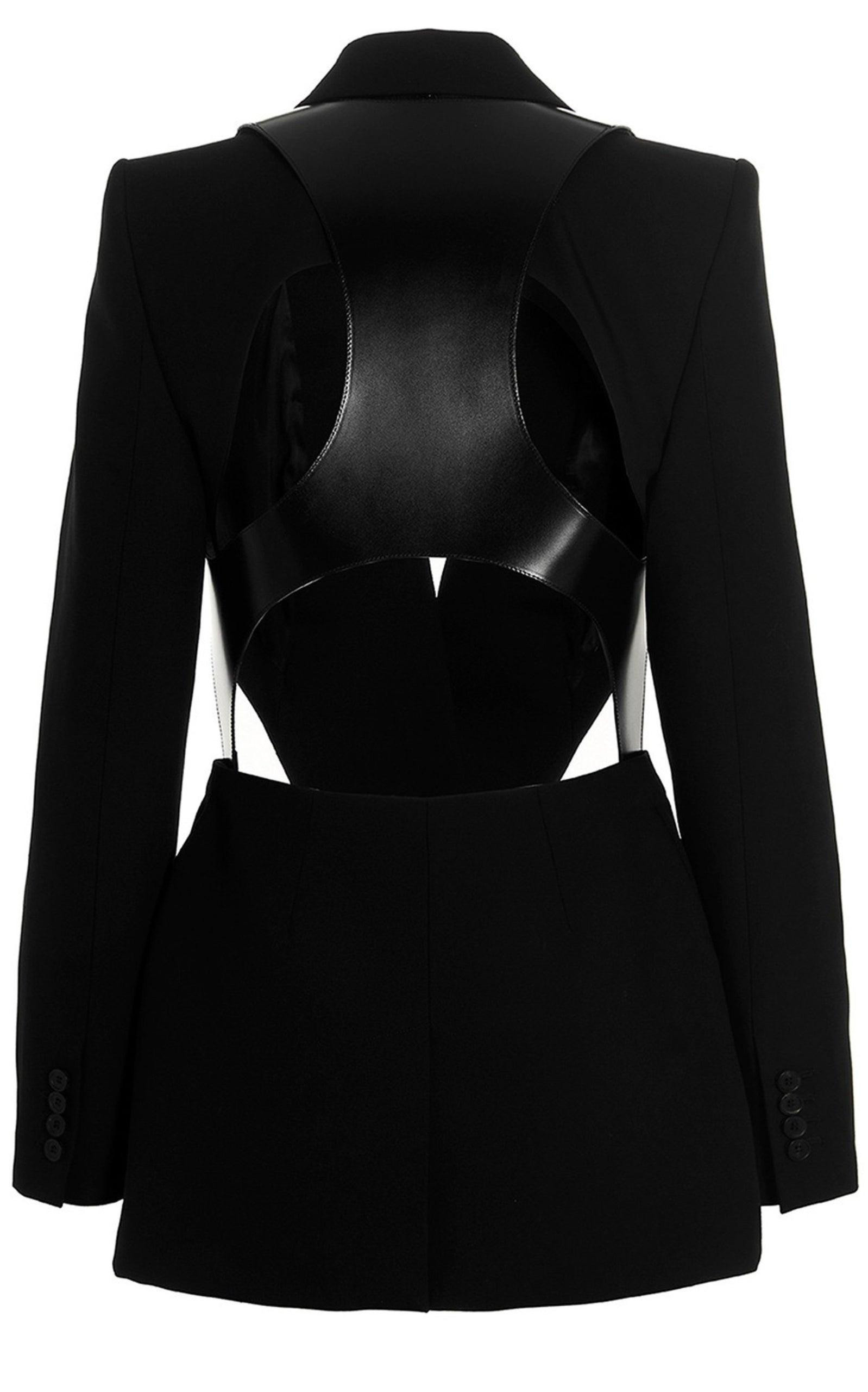 Single-Breasted Slashed Blazer - 7