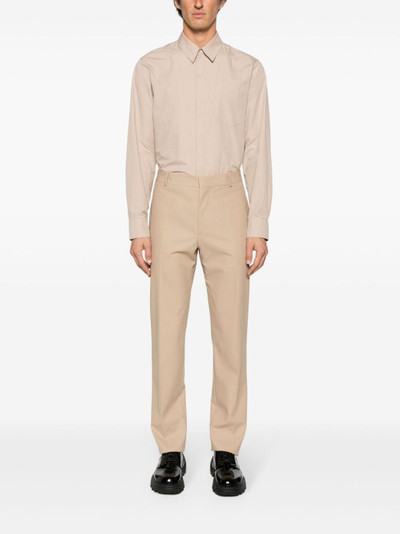 Alexander McQueen mid-rise twill-weave tailored trousers outlook