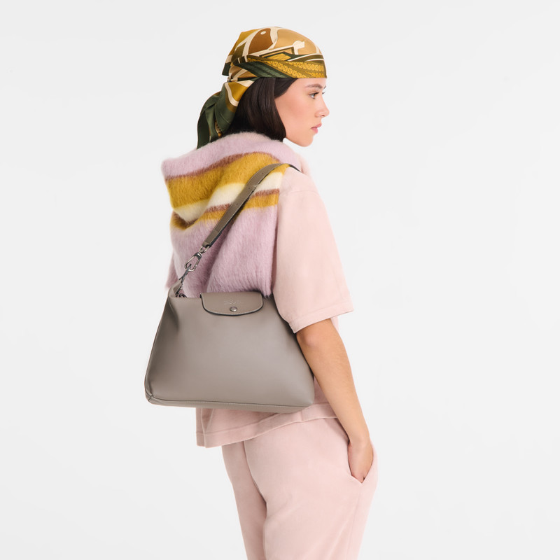 Longchamp Le Pliage Xtra M Hobo bag Turtledove - Leather outlook