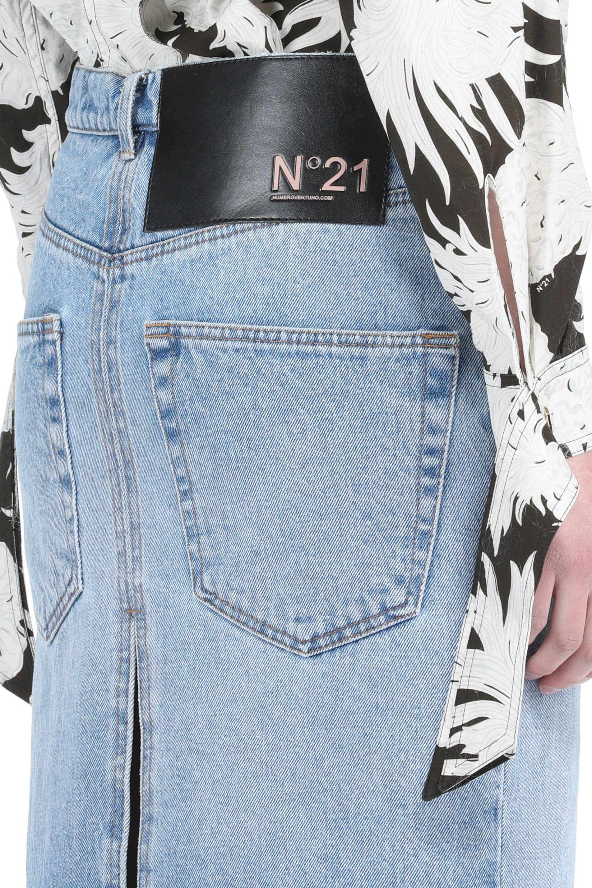 DENIM PENCIL SKIRT - 5