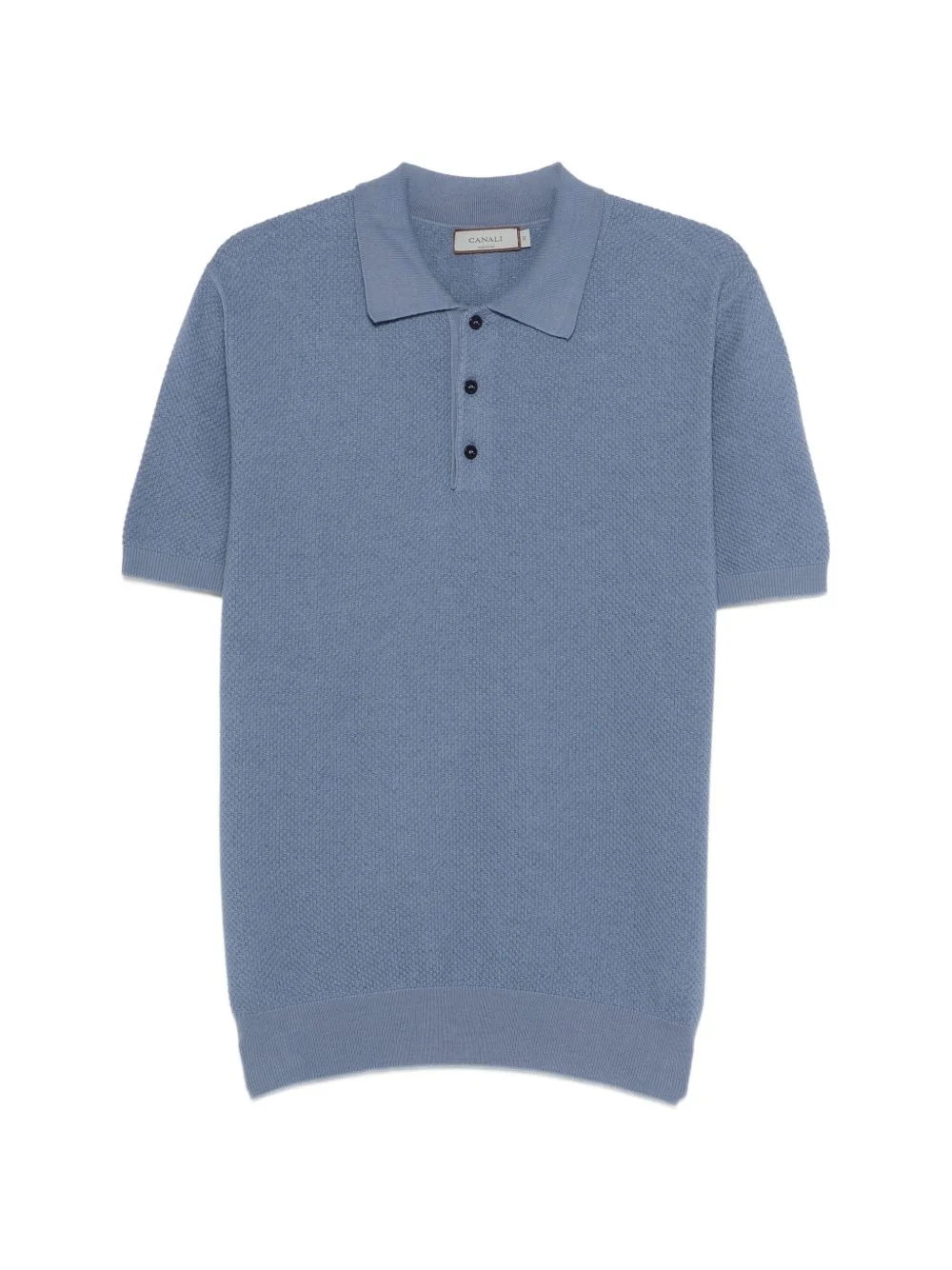button-down textured polo shirt - 1