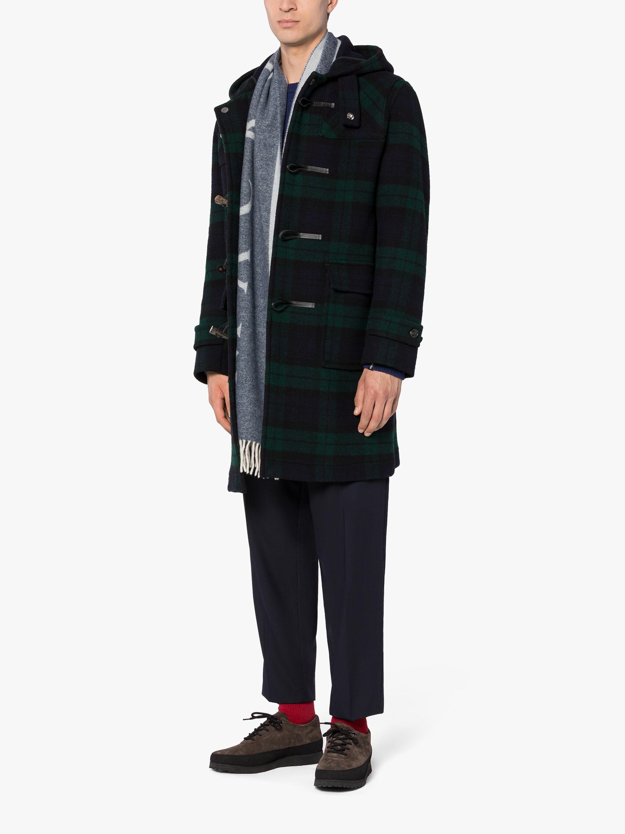 WEIR BLACKWATCH WOOL DUFFLE COAT - 4