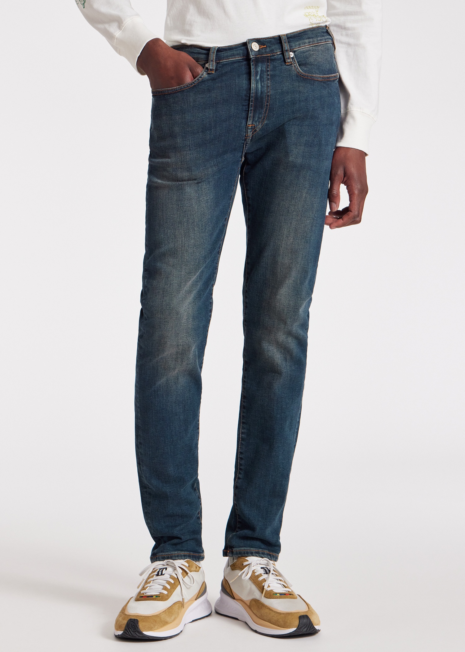 Slim-Fit Antique-Wash 'Organic Reflex' Jeans - 3