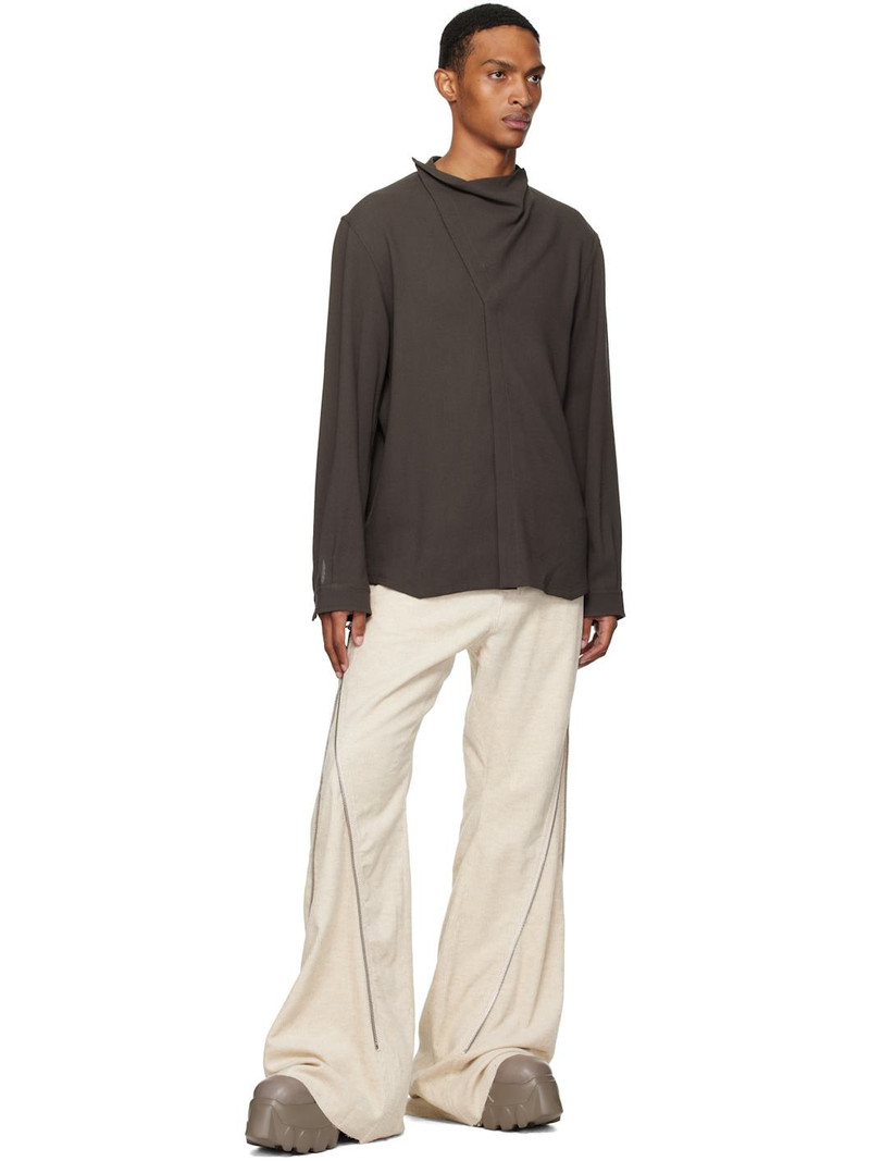 Rick Owens Gray Concordians Island Shirt outlook