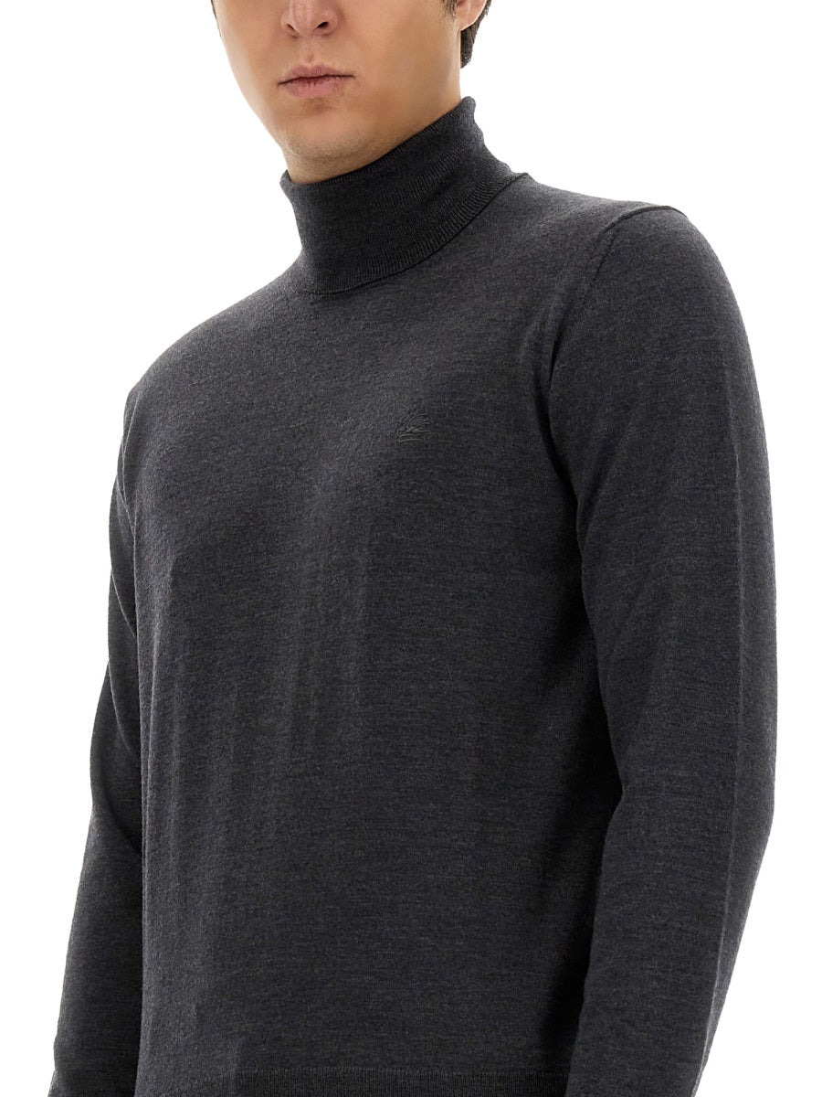 Etro Men Turtleneck With Embroidery - 4
