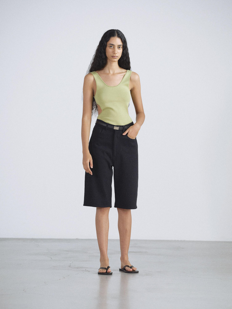 AURALEE SILK NEP DENIM 5P WIDE SHORTS outlook