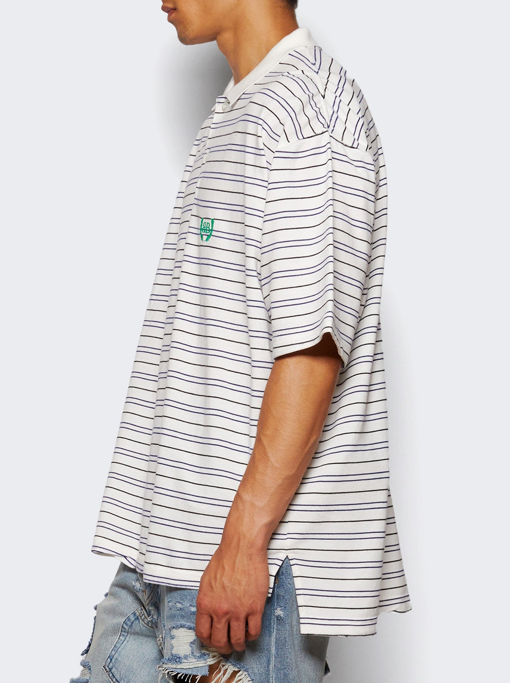 Short Sleeve Regular Polo White And Blue - 3