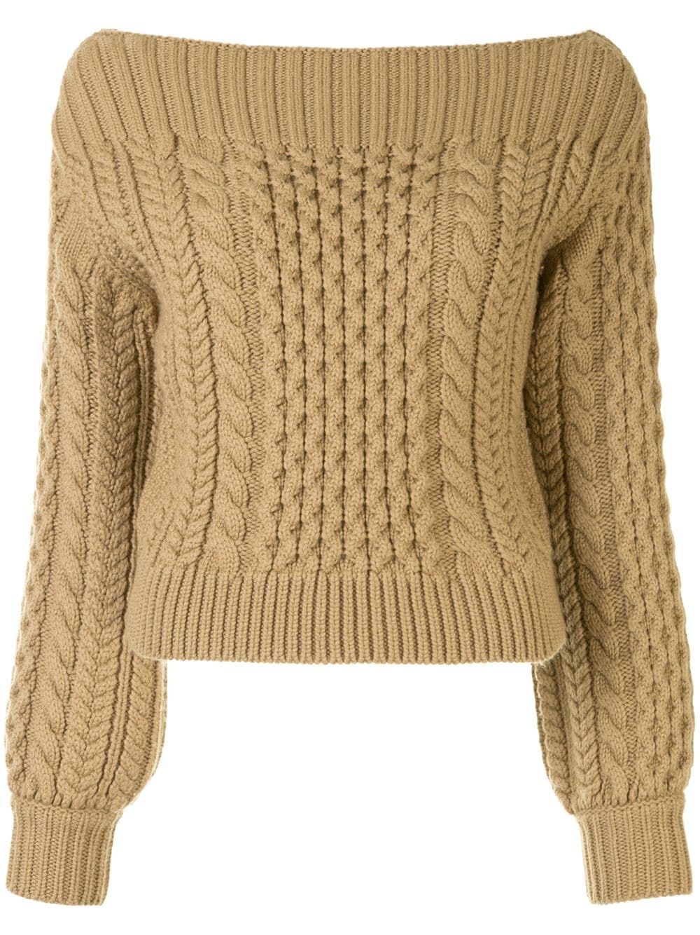 cable-knit wool jumper - 1