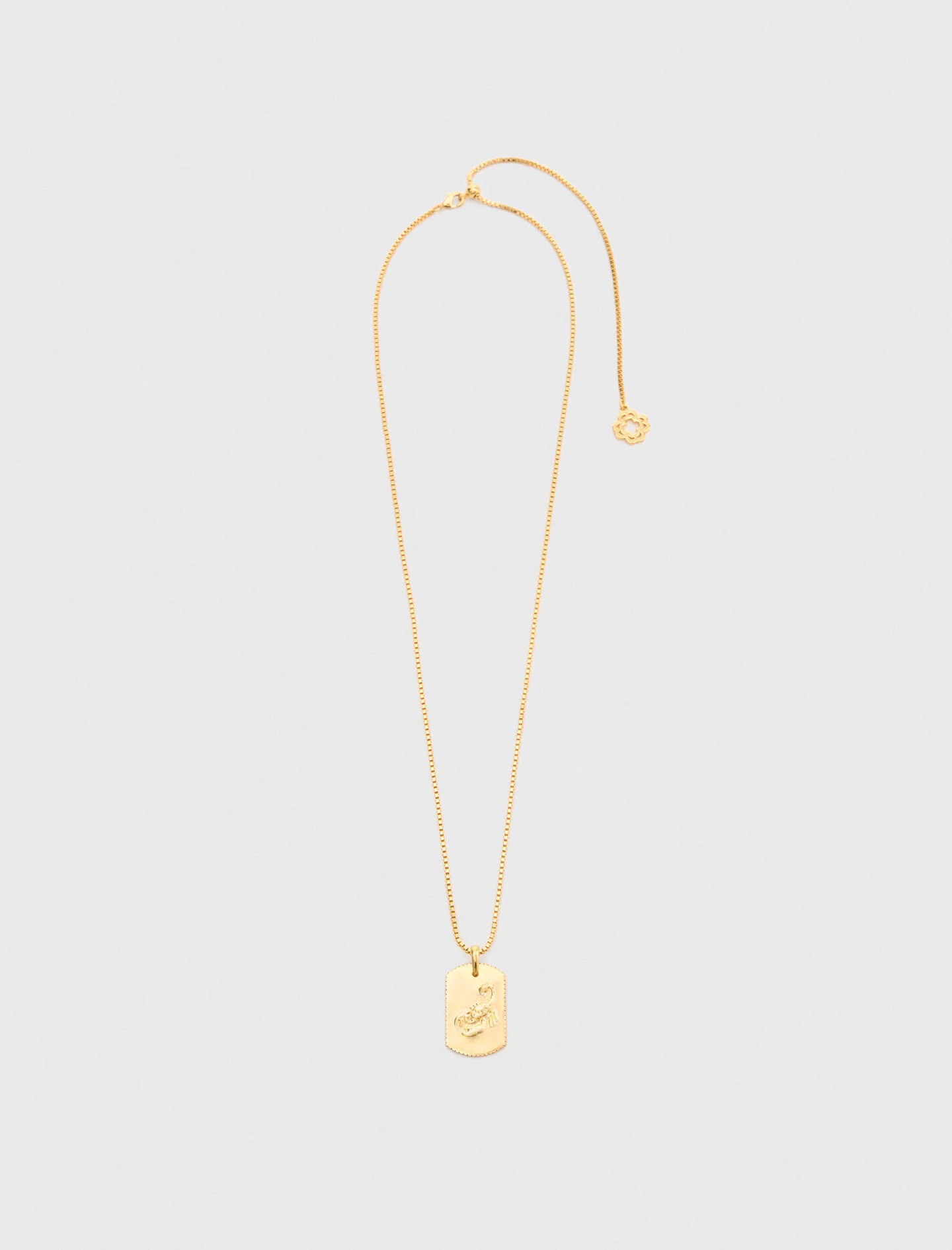 Zodiac sign plaque necklace - 1