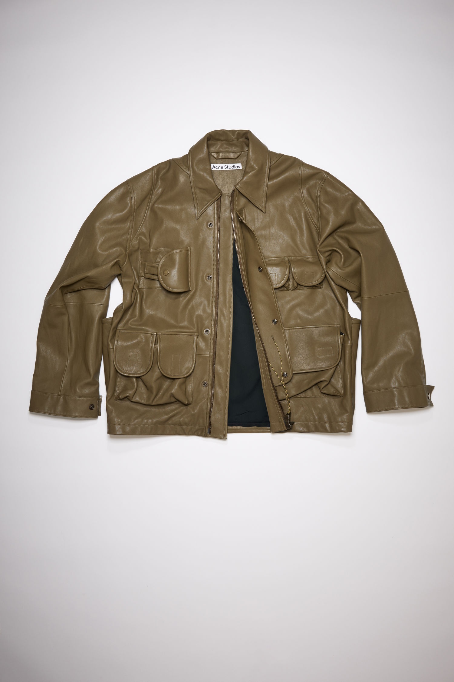 Leather jacket - Olive green - 6