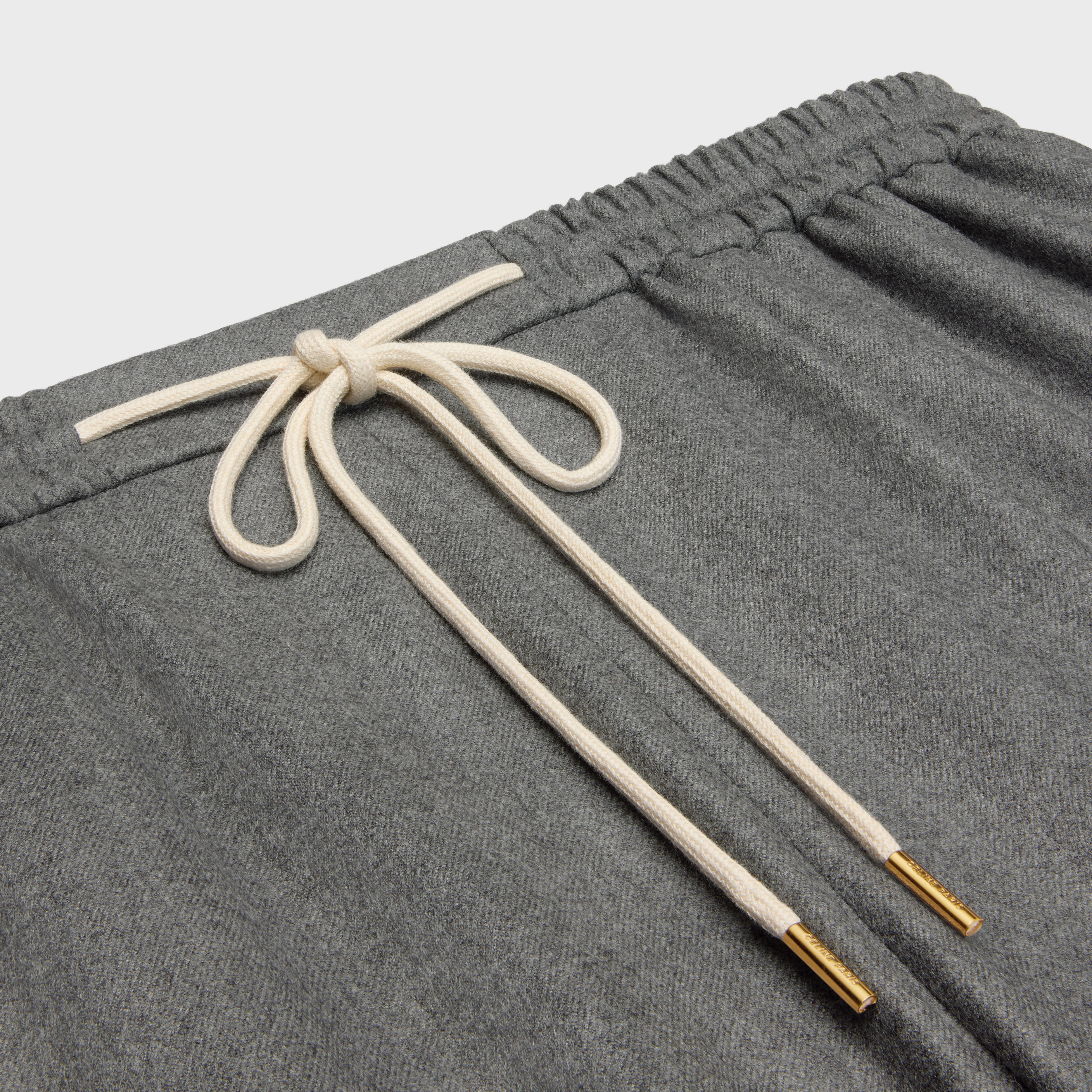 straight jogging pants in cashmere flannel - 3