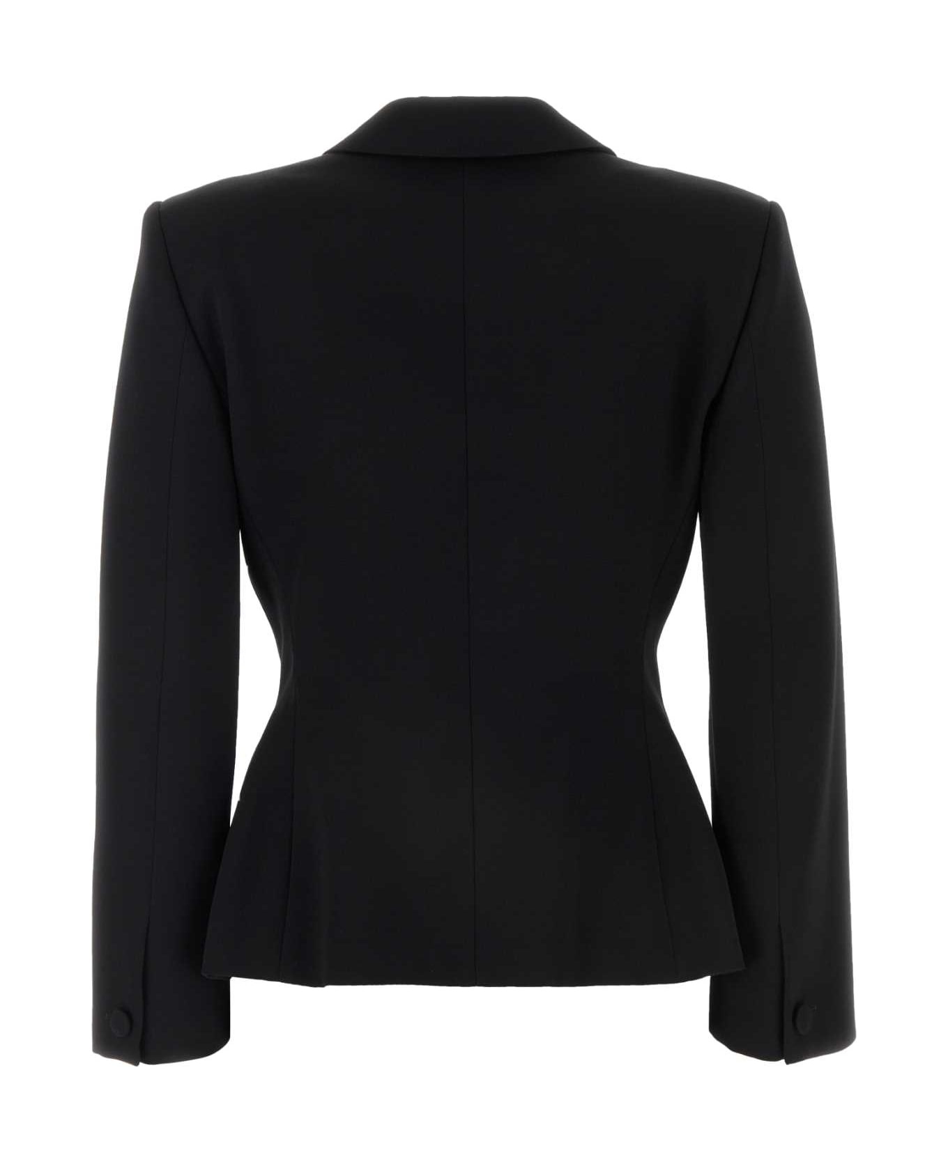 Black Wool Blazer - 2