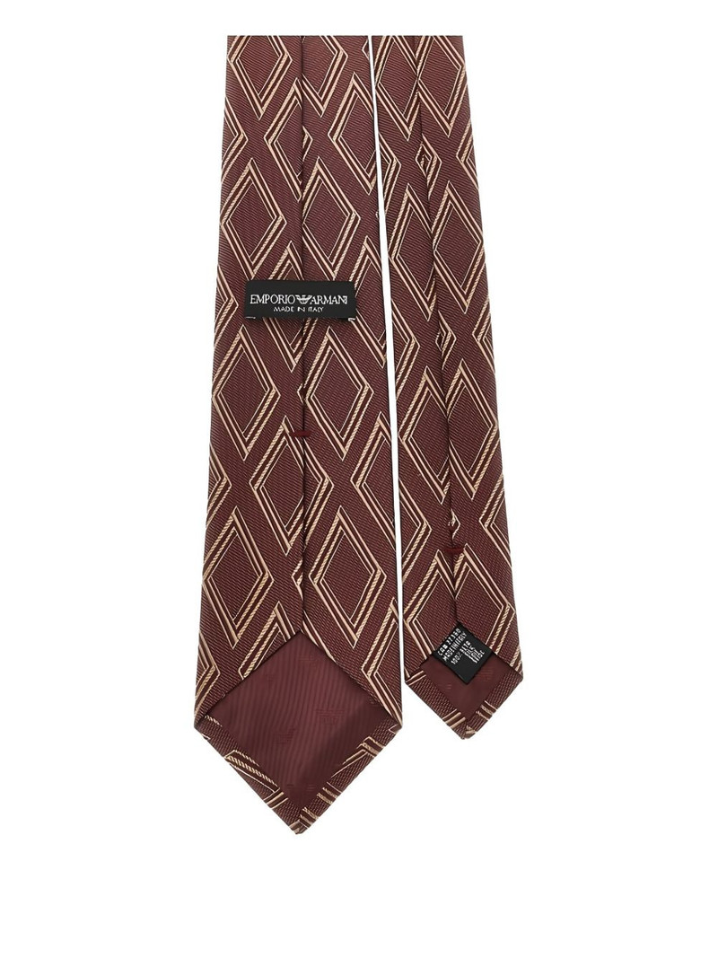 EMPORIO ARMANI diamond-patterned tie outlook