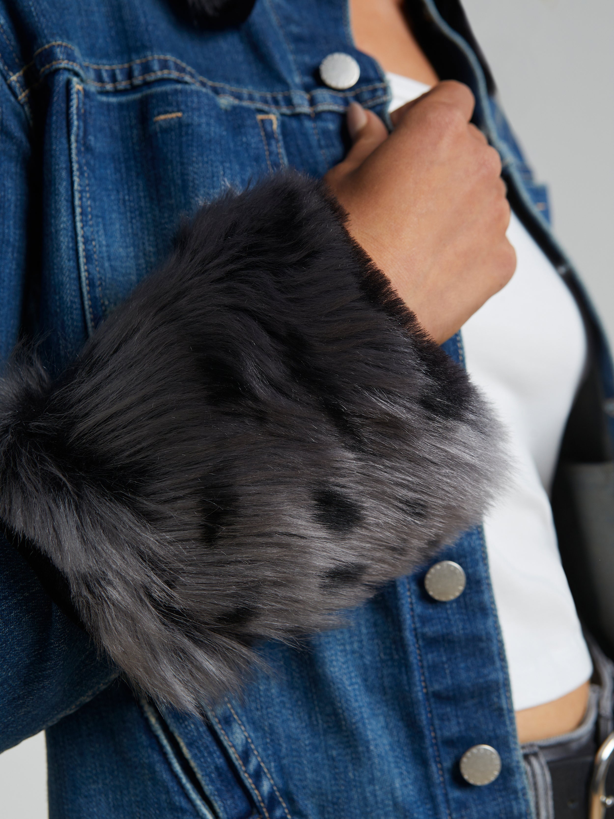 Shea Shearling Denim Jacket - 3