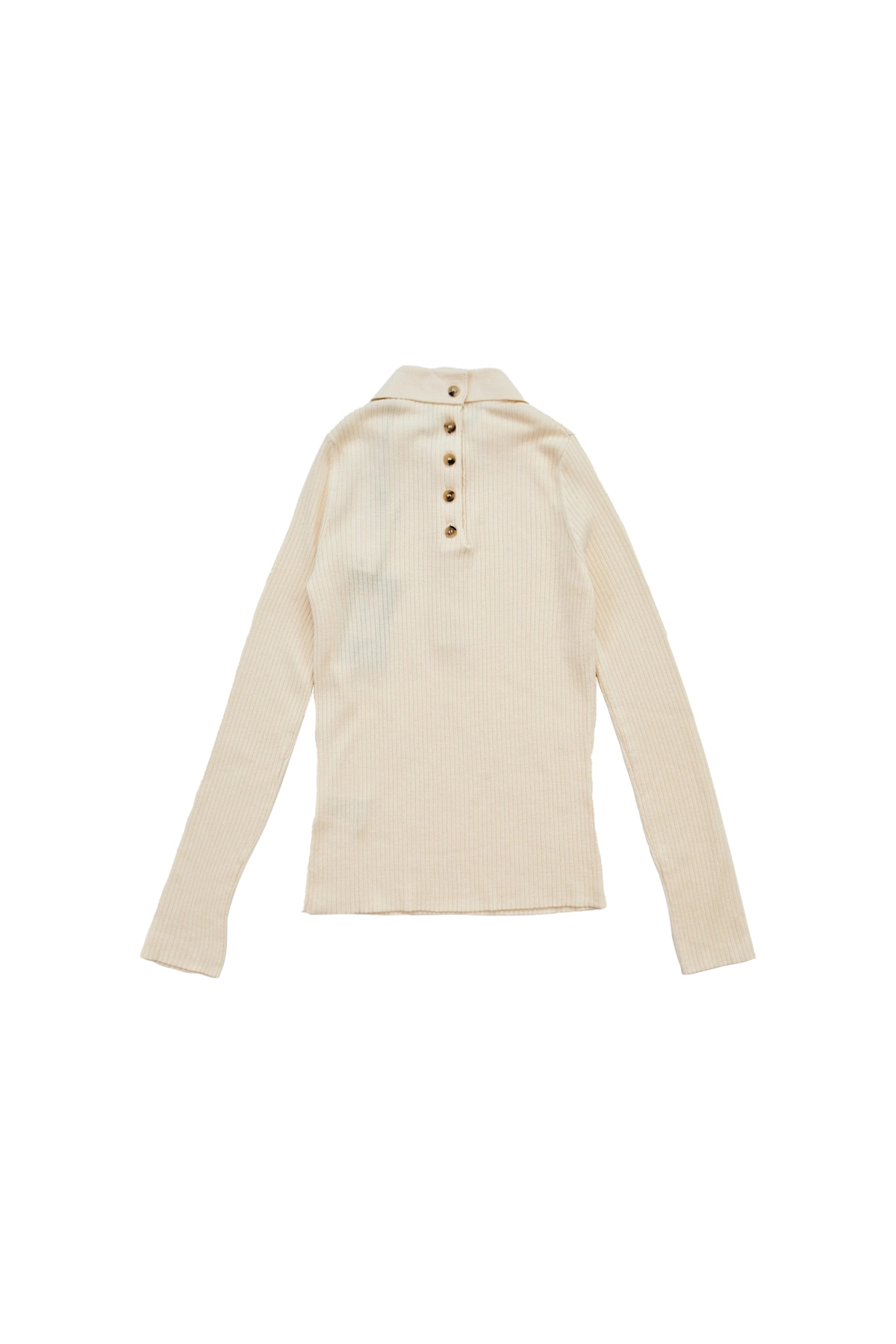 Courreges Multi-Button Light Wool Polo Natural - 2