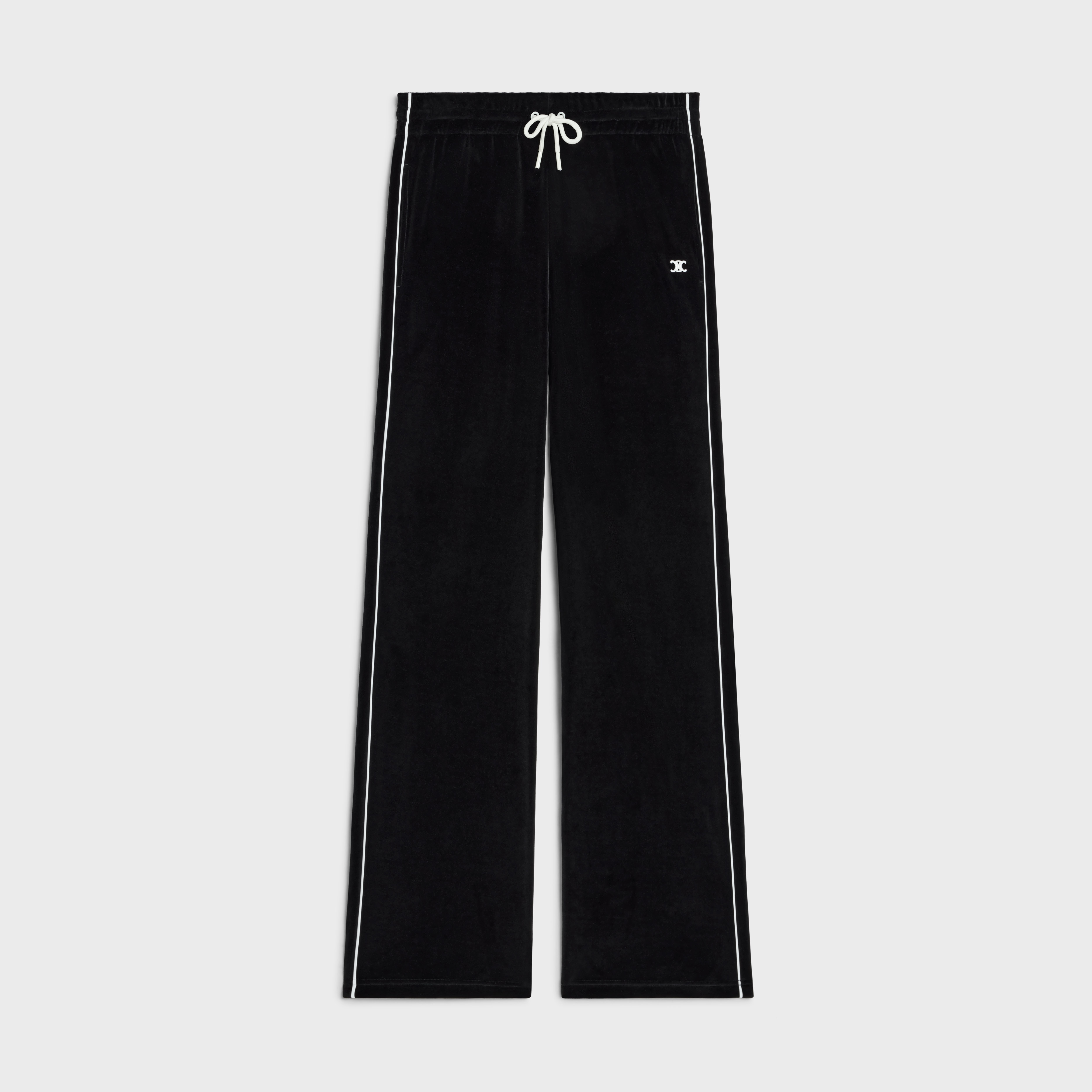 triomphe track pants in velvet jersey - 1