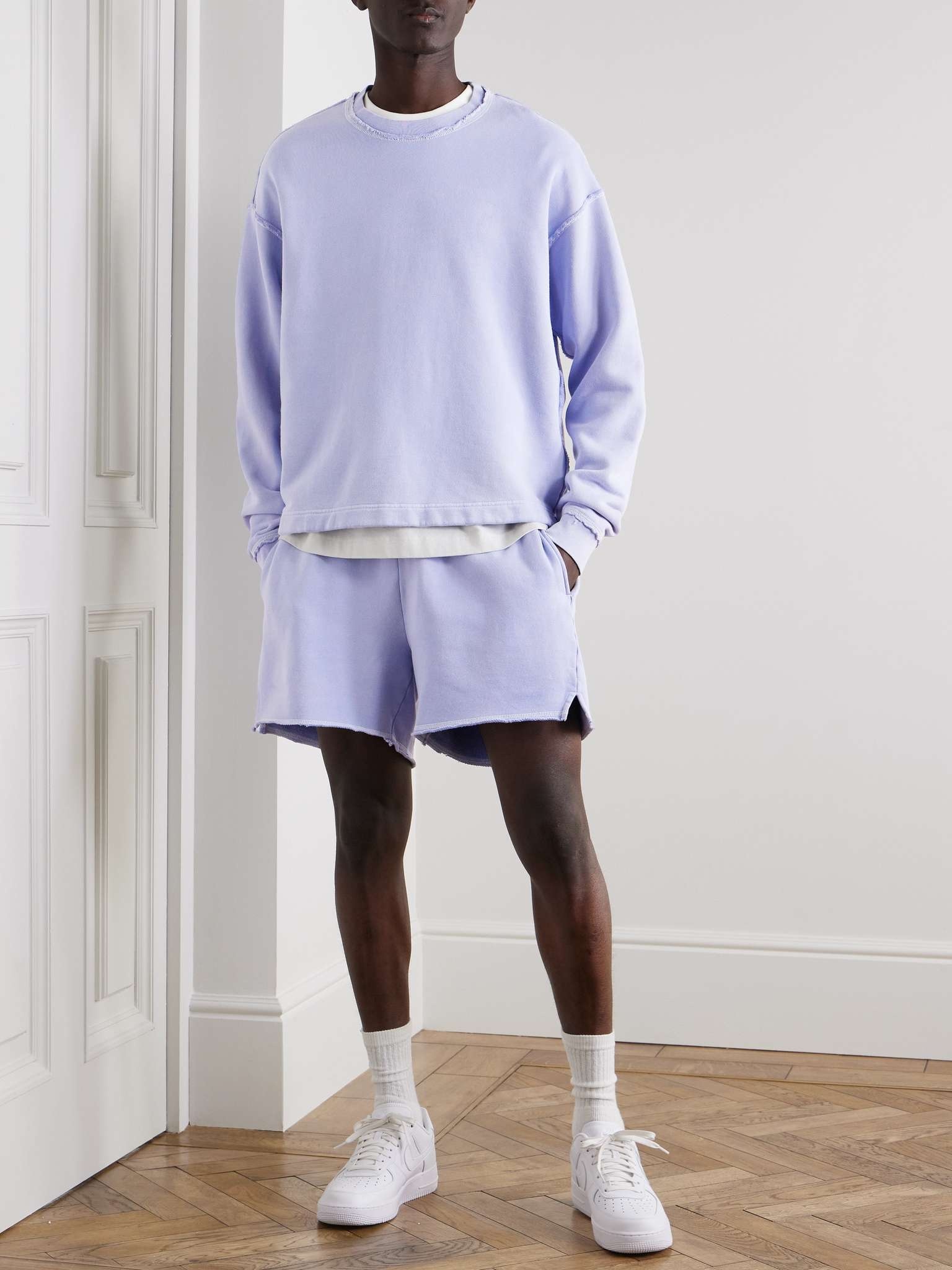 John Elliott Skeptic Distressed Cotton-Jersey Sweatshirt