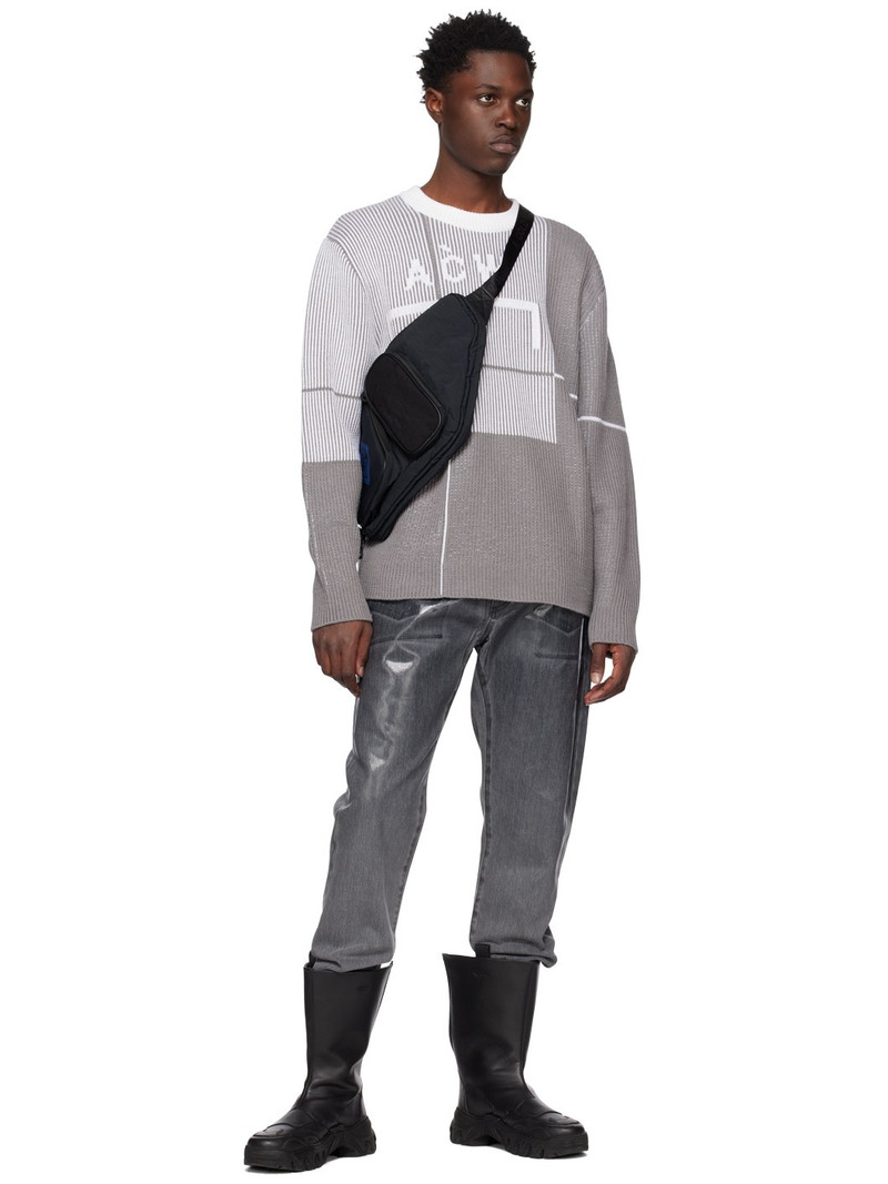 A-COLD-WALL* Gray Grid Sweater outlook