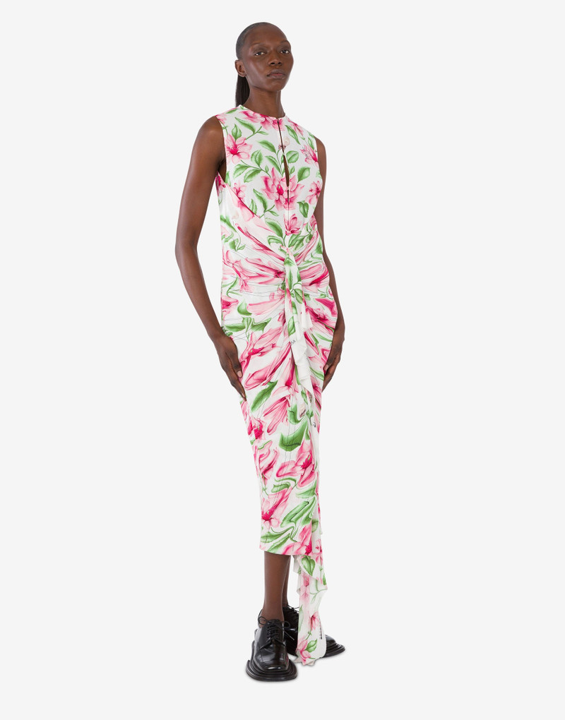 PRINTED CREPE DE CHINE DRESS 1