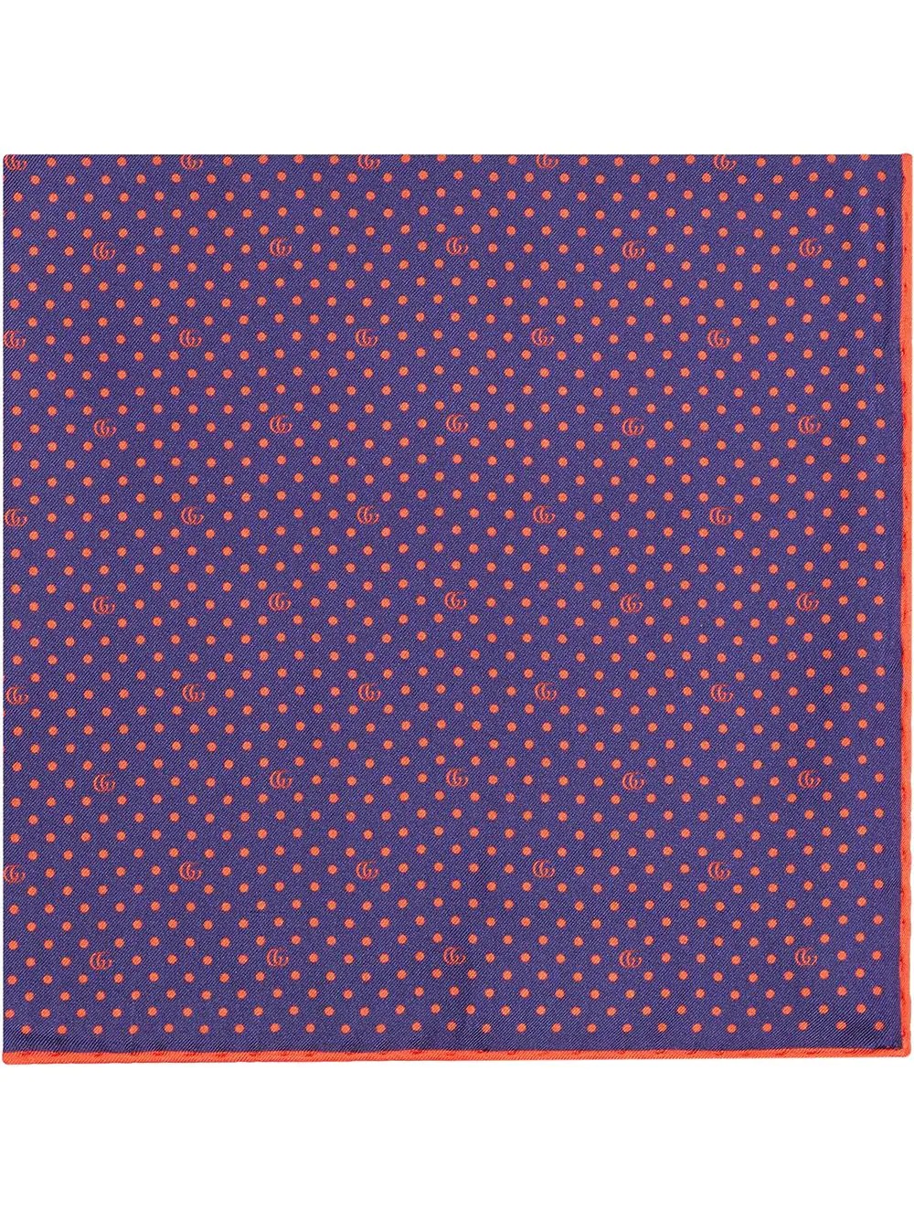 Double G polka-dot pocket square - 1