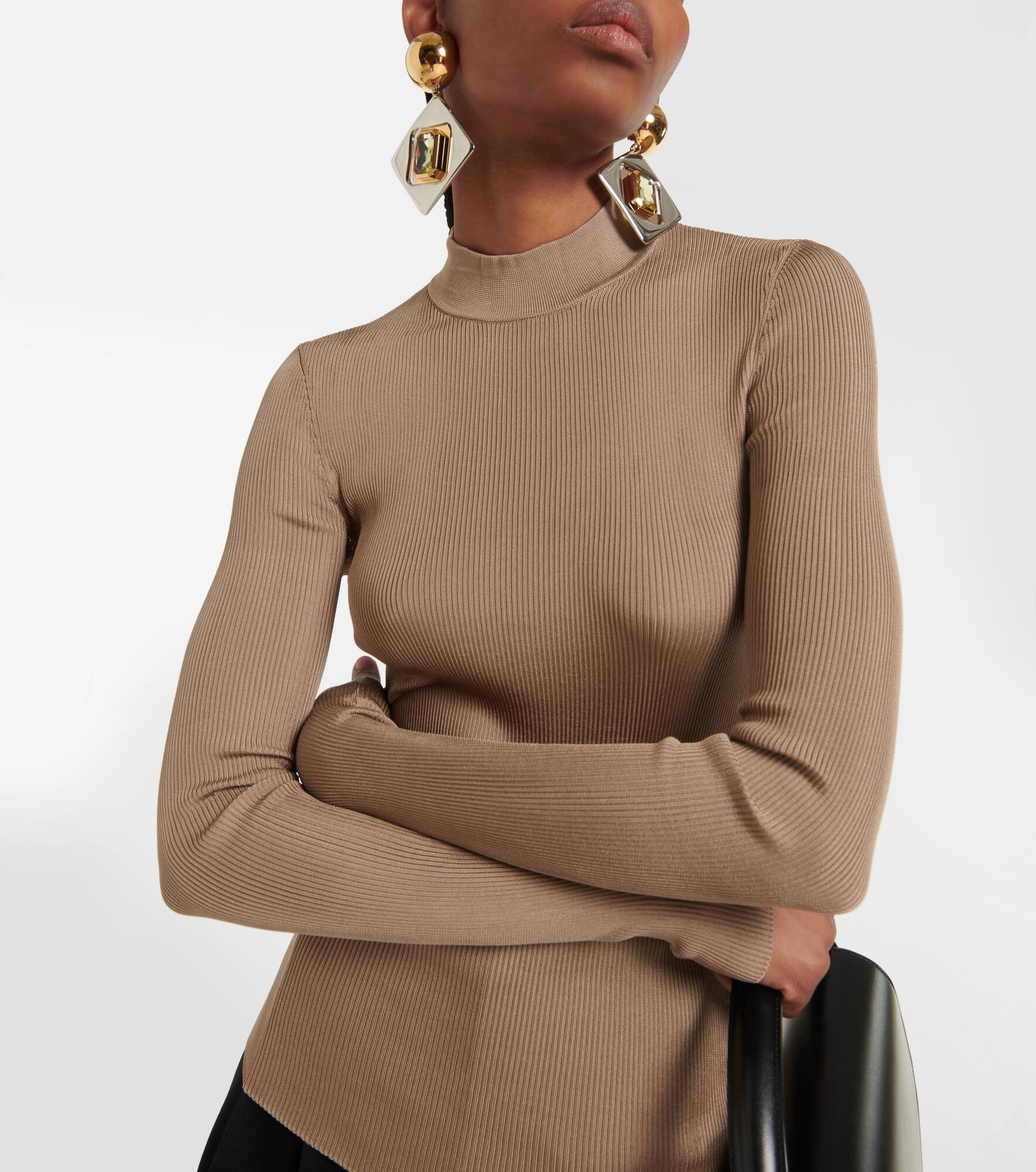Ribbed-knit silk sweater - 7