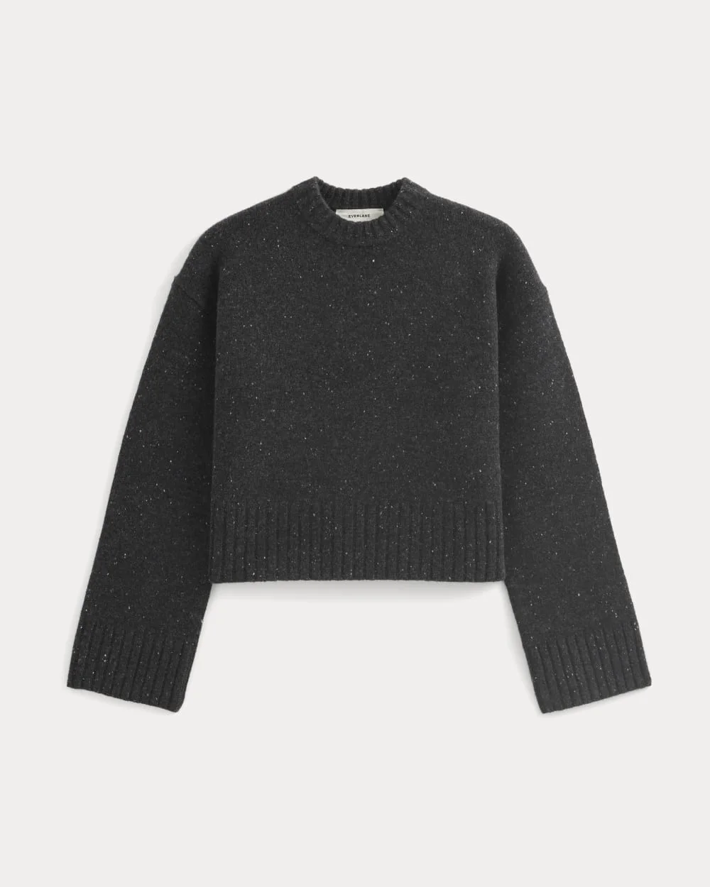 CROPPED BOXY CREW IN LUXE MERINO - 1